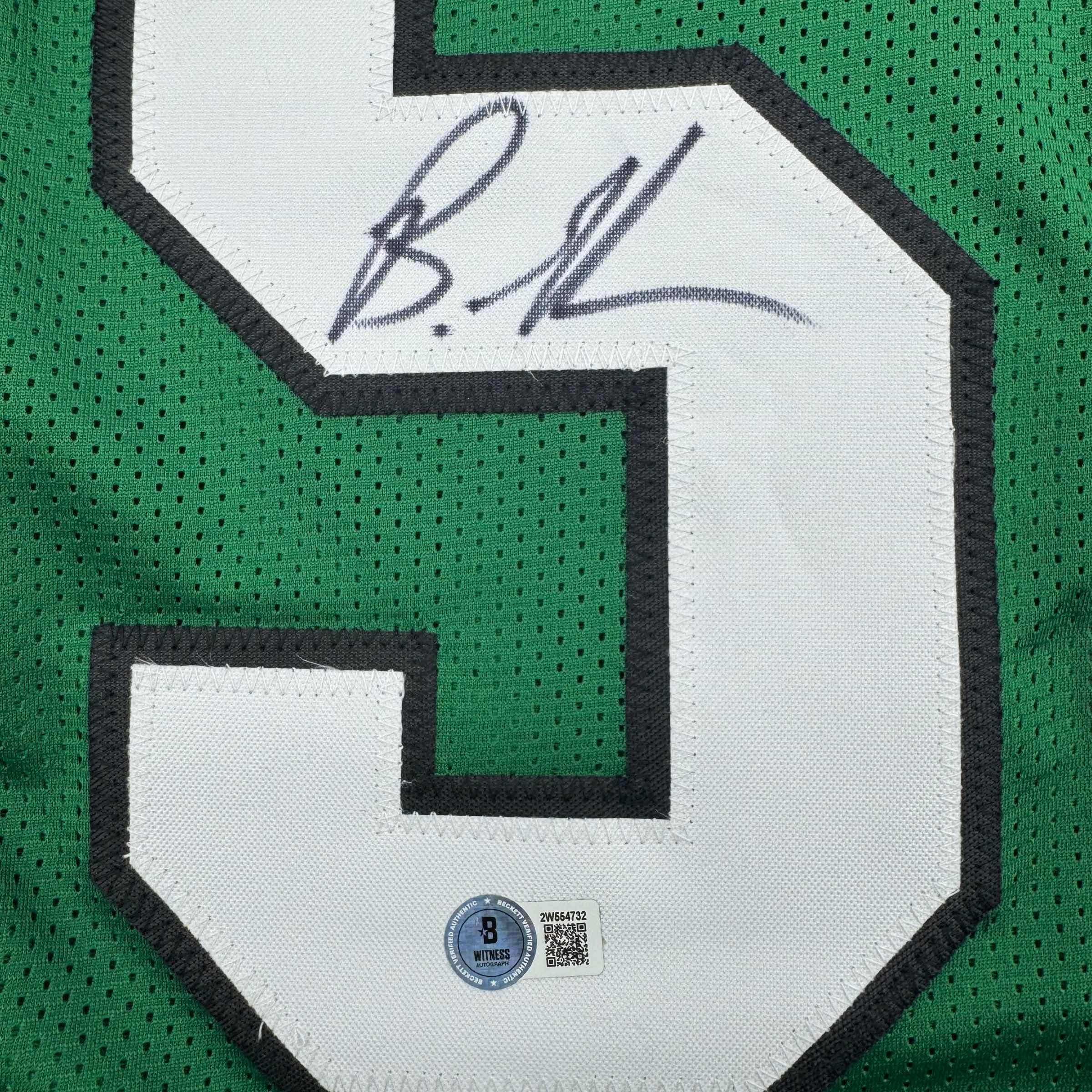 Autographed/Signed Brandon Graham Philadelphia Kelly Green Football Jersey JSA COA - Image 3