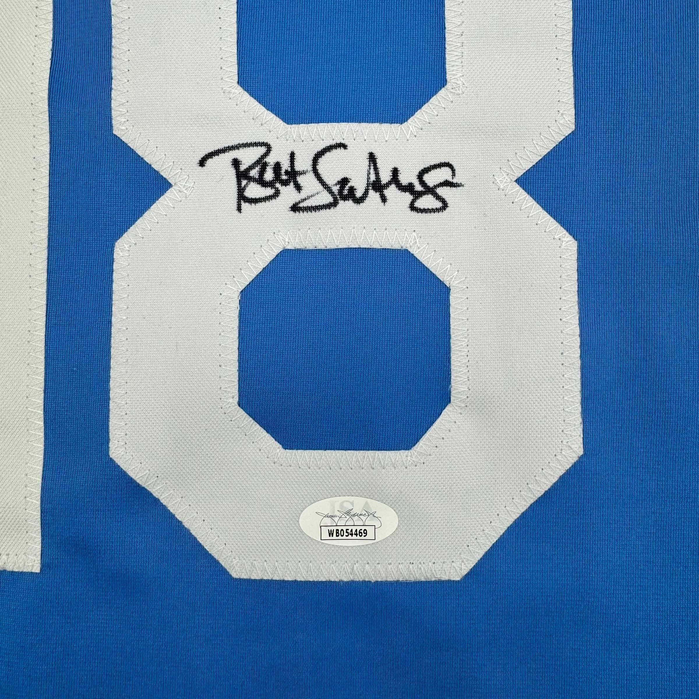Autographed/Signed Bret Saberhagen Kansas City Light Blue Baseball Jersey JSA COA - Image 3