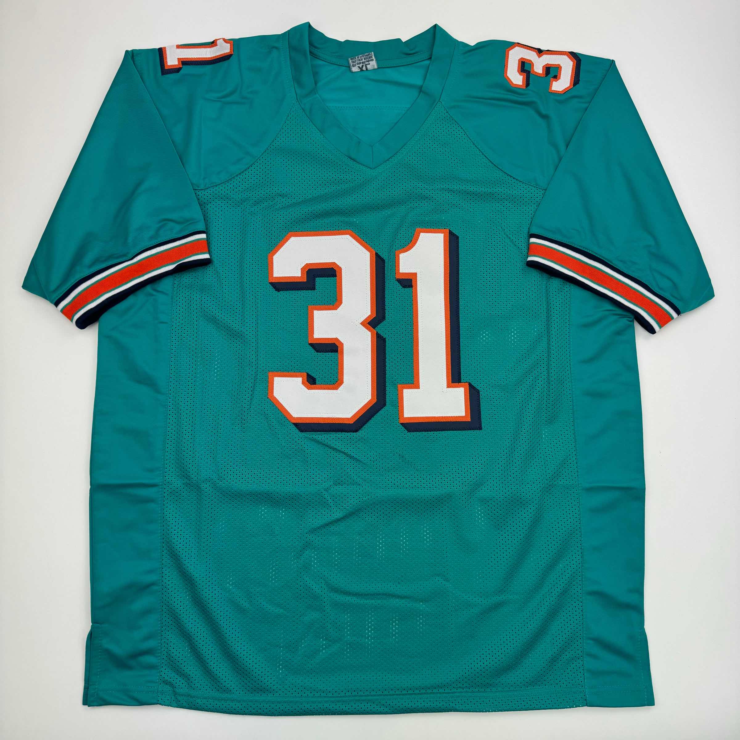 Autographed/Signed Brock Marion Miami Teal Football Jersey JSA COA - Image 4