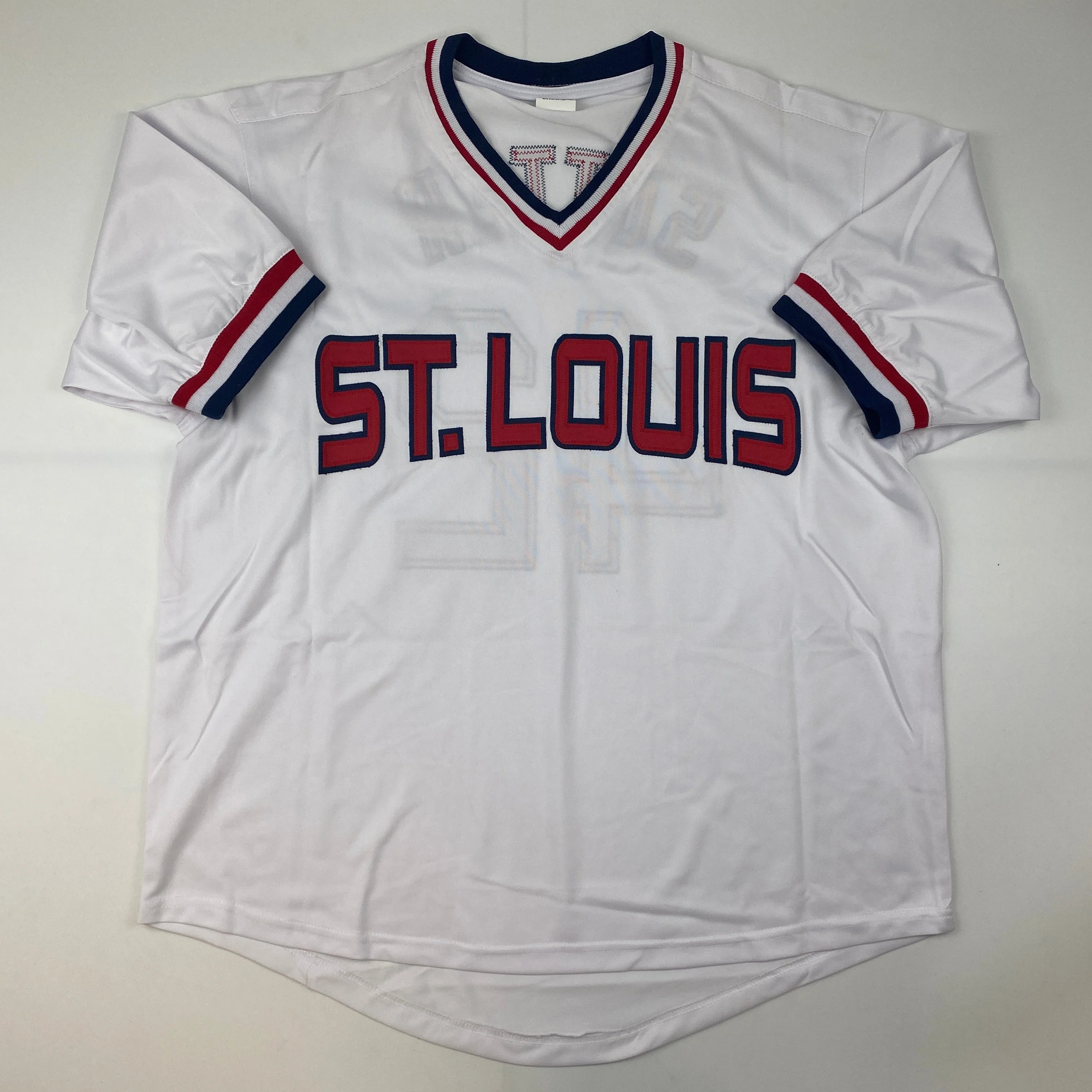 Autographed/Signed Bruce Sutter St. Louis White Baseball Jersey JSA COA - Image 4