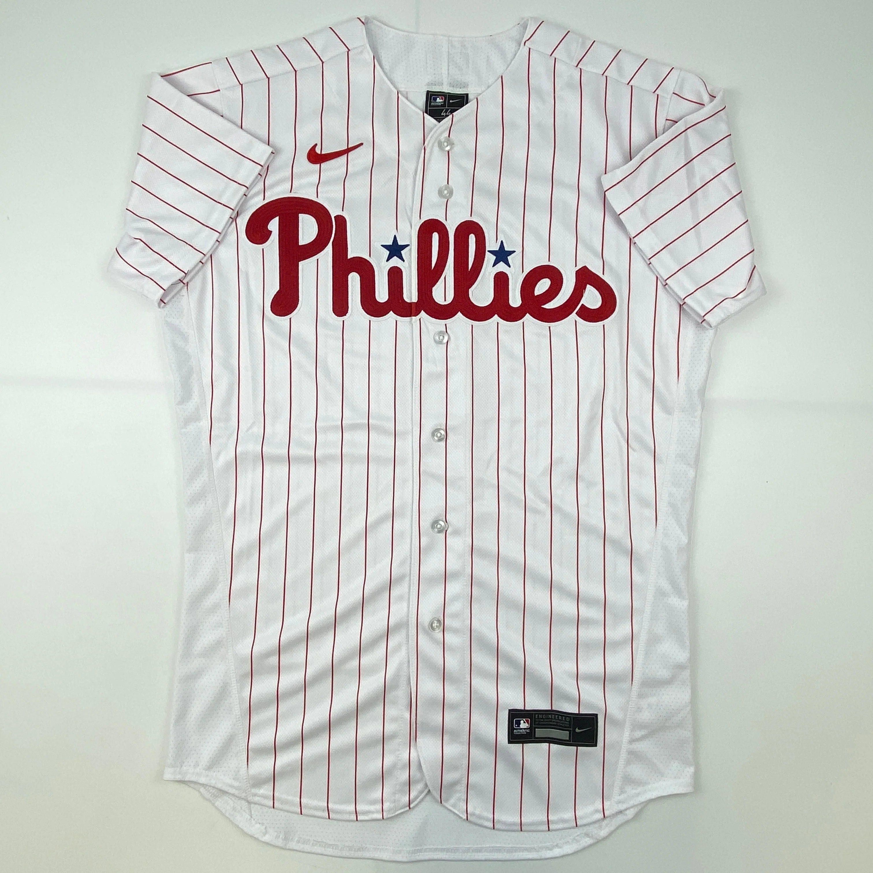 Autographed/Signed Bryce Harper Philadelphia Phillies Pinstripe Authentic Baseball Jersey Fanatics & MLB COA - Image 4
