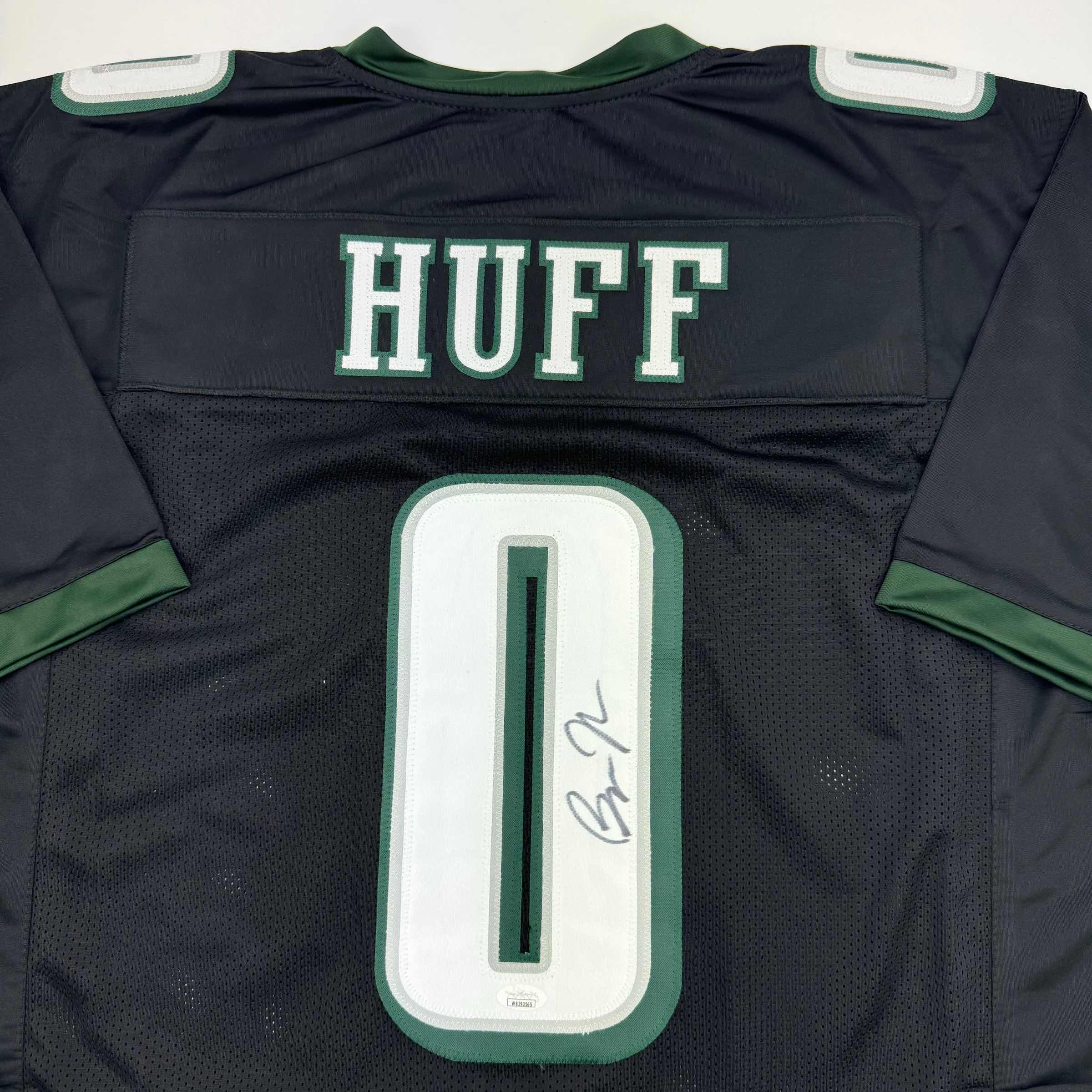 Autographed/Signed Bryce Huff Philadelphia Black Football Jersey JSA COA - Image 2