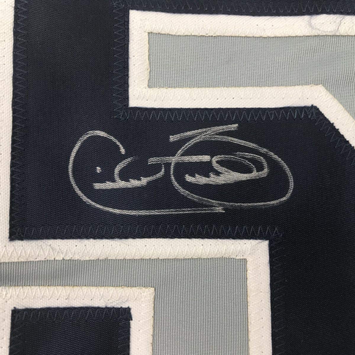 Autographed/Signed Cecil Fielder New York Grey Baseball Jersey JSA COA - Image 3