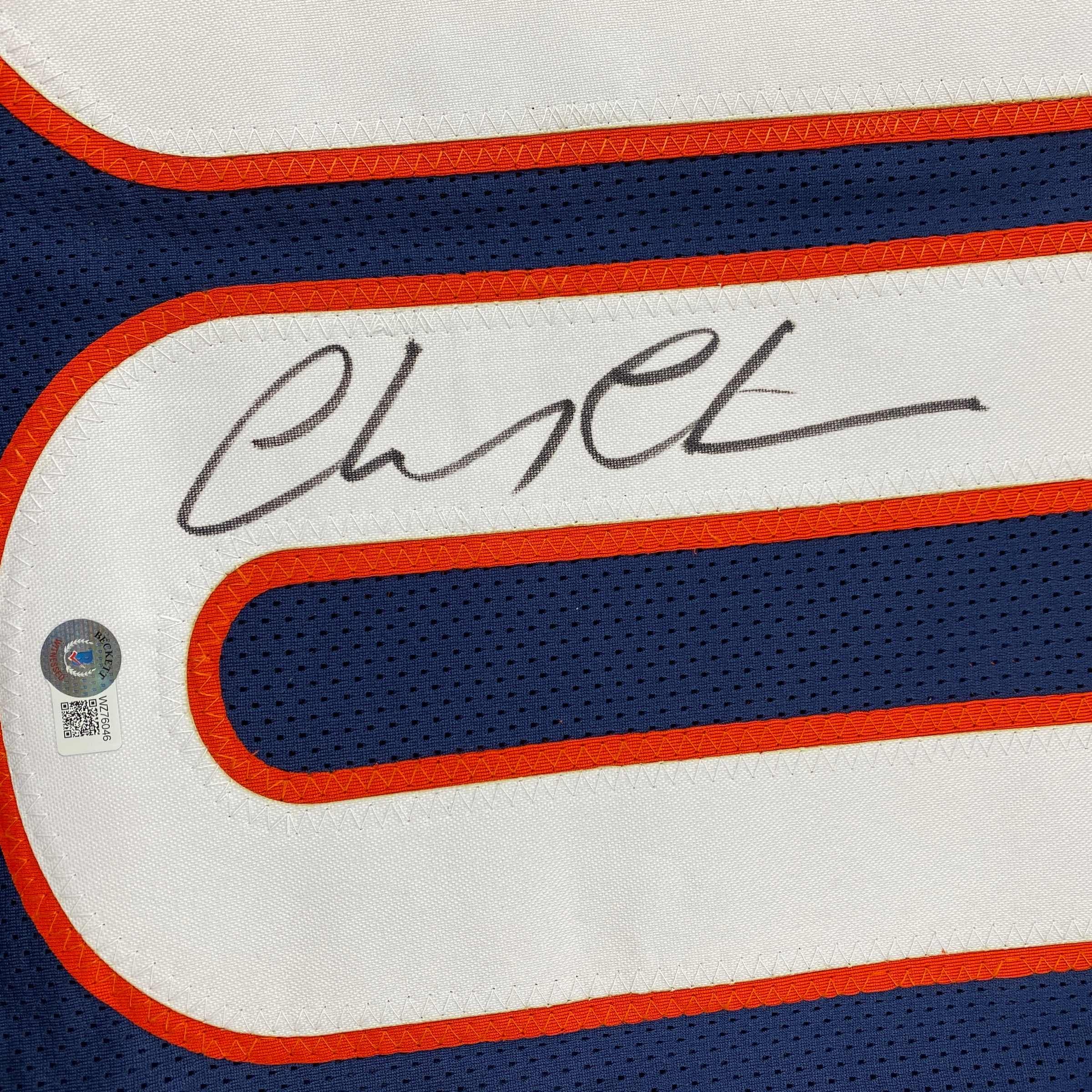 Autographed/Signed Chevy Chase Clark Griswold Christmas Vacation Chicago Blue Football Jersey Beckett BAS COA - Image 3
