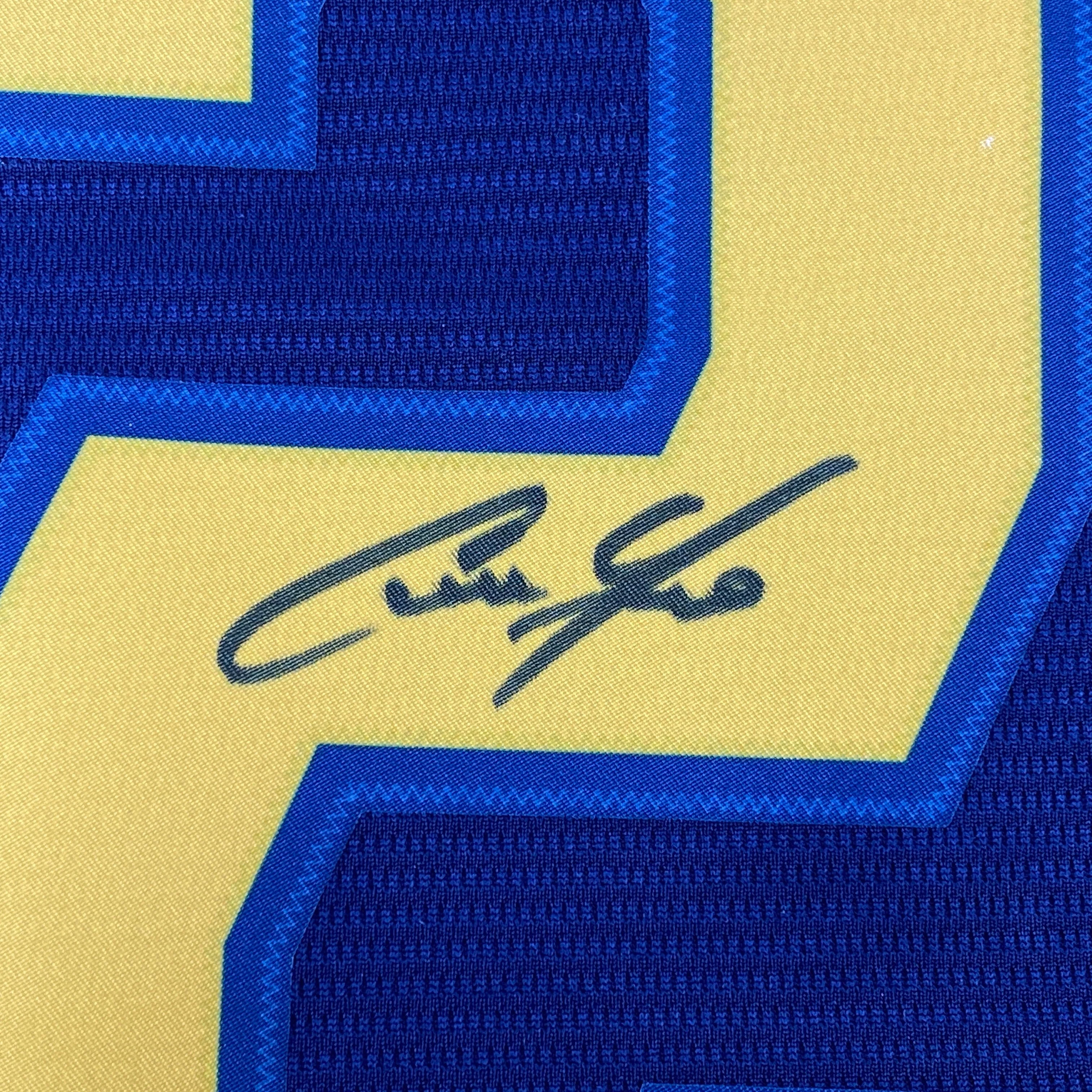 Autographed/Signed Christian Yelich Milwaukee Brewers Blue Alternate Baseball Jersey JSA COA - Image 3