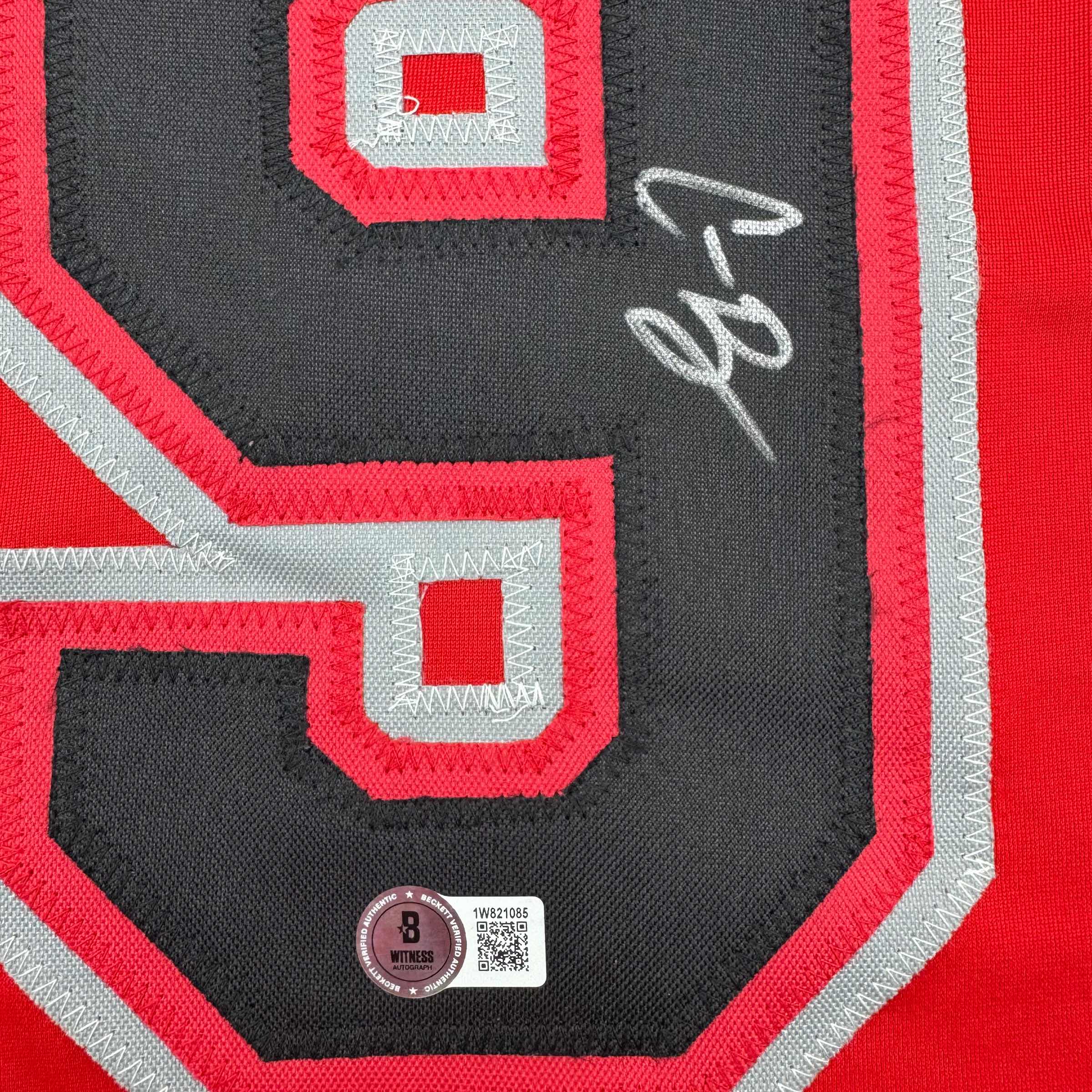 Autographed/Signed Corbin Burnes Arizona Red Baseball Jersey Beckett BAS COA - Image 3