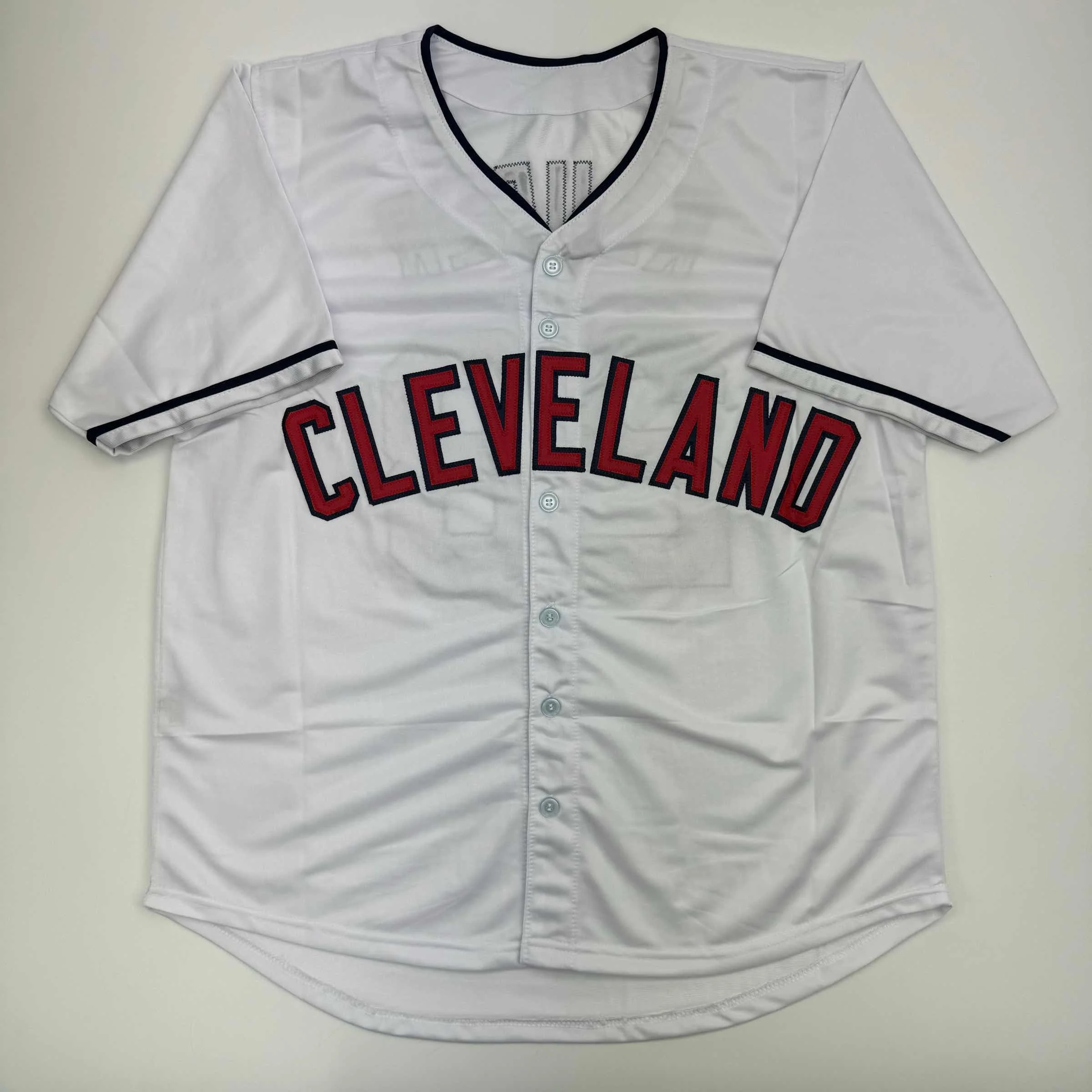 Autographed/Signed Corey Kluber Cleveland White Baseball Jersey Beckett BAS COA - Image 4