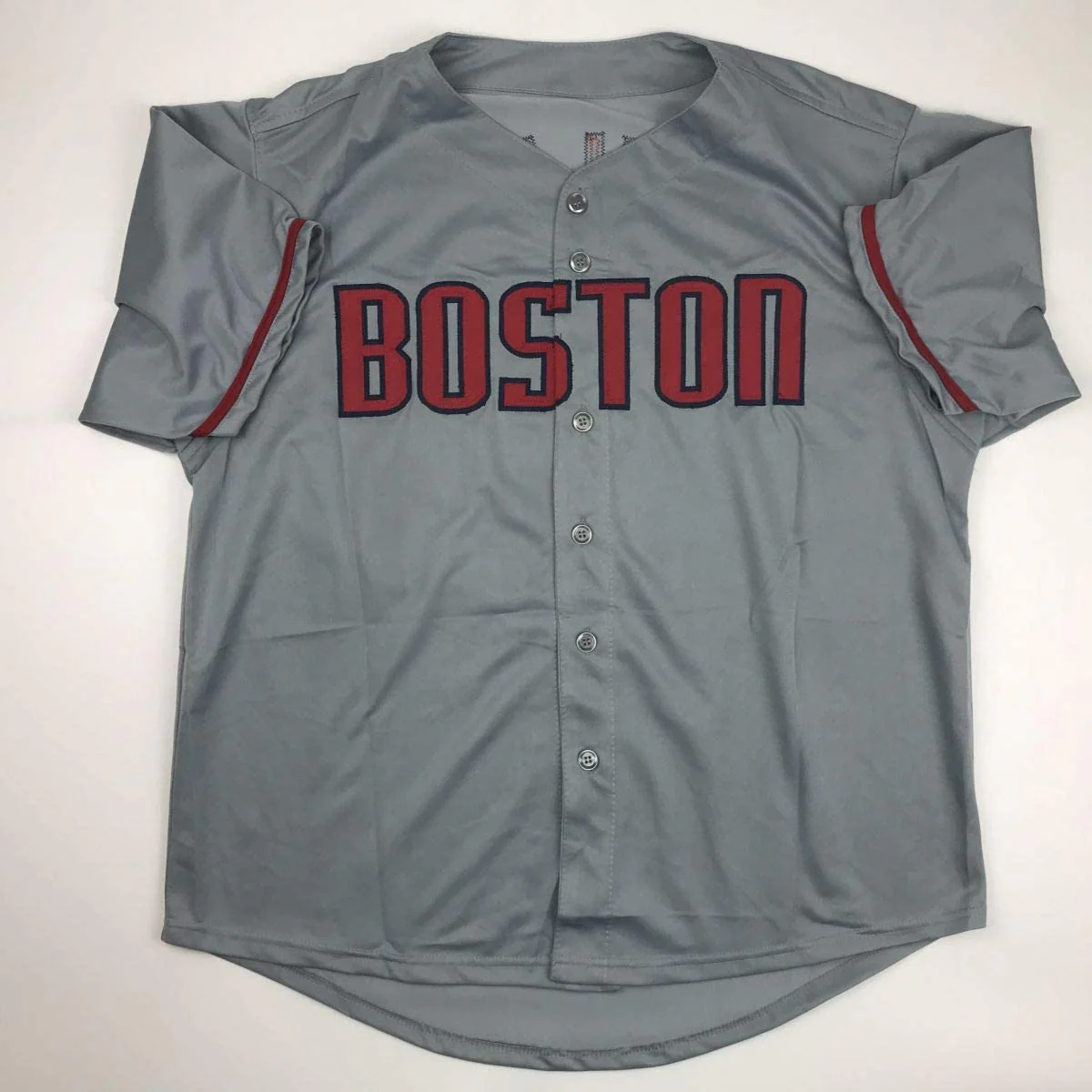 Autographed/Signed Curt Schilling Boston Grey Baseball Jersey JSA COA - Image 4
