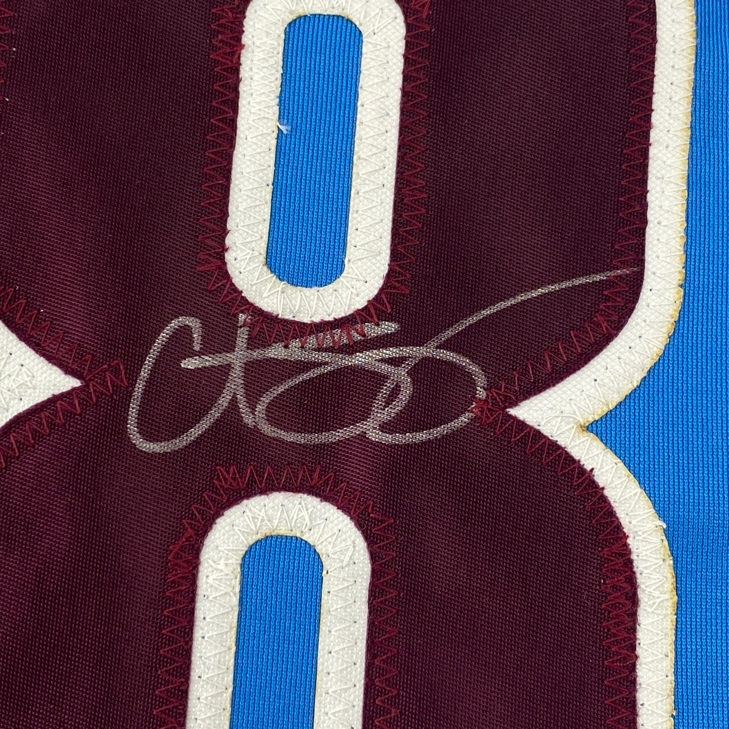 Autographed/Signed Curt Schilling Philadelphia Retro Blue Baseball Jersey JSA COA - Image 3