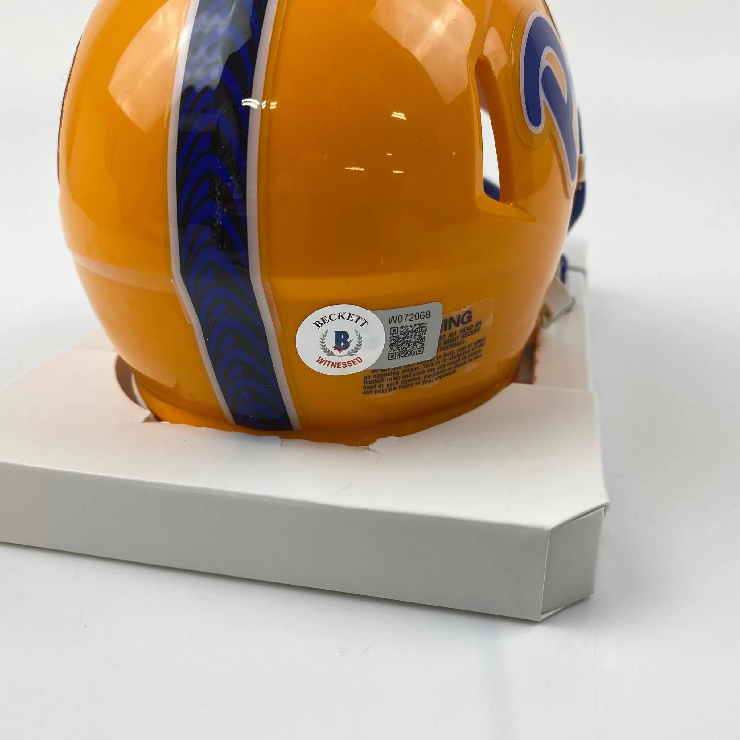 Autographed/Signed Damar Hamlin Pittsburgh Panthers Mini College Football Helmet Beckett BAS COA - Image 2