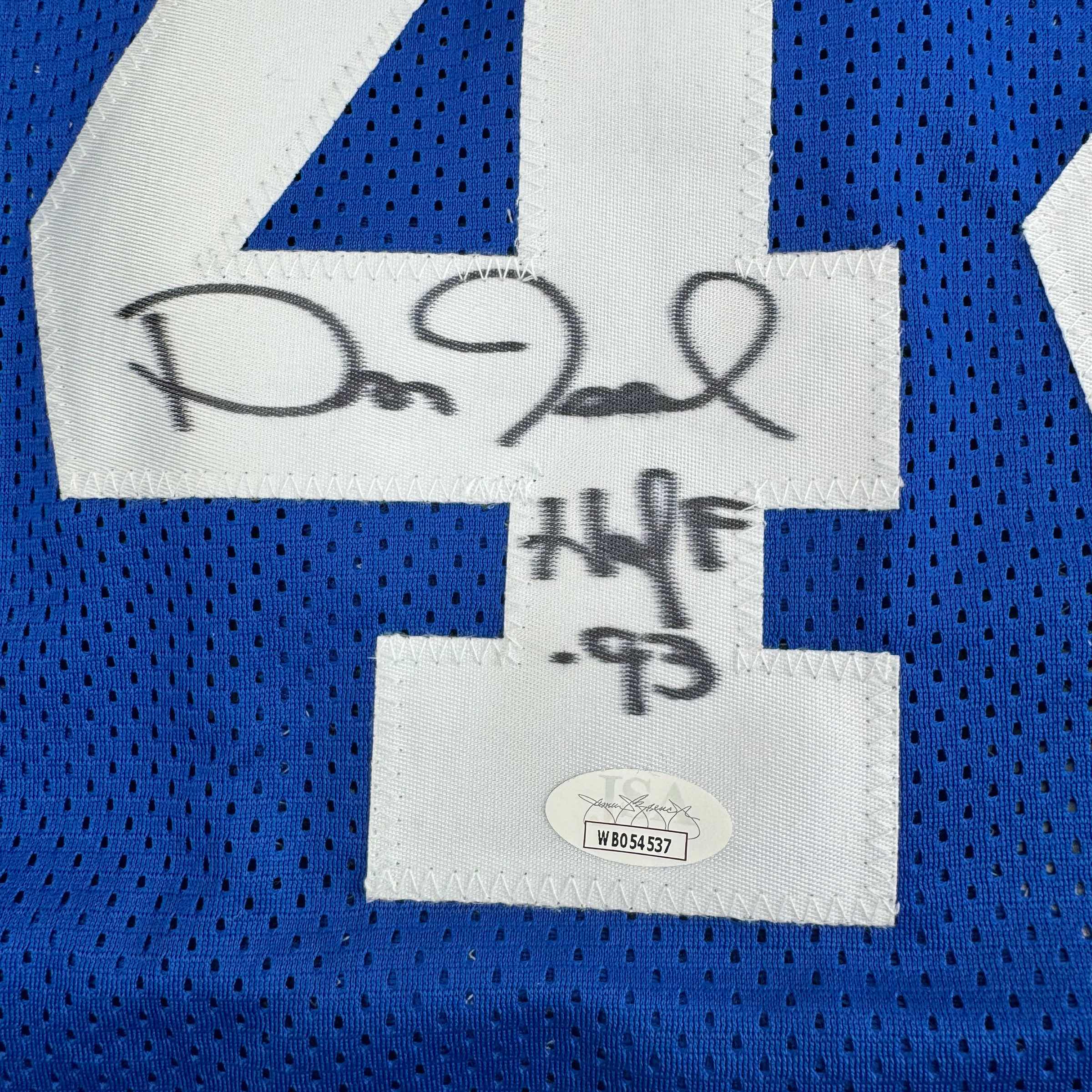 Autographed/Signed Dan Issel Kentucky Blue College Basketball Jersey JSA COA - Image 3