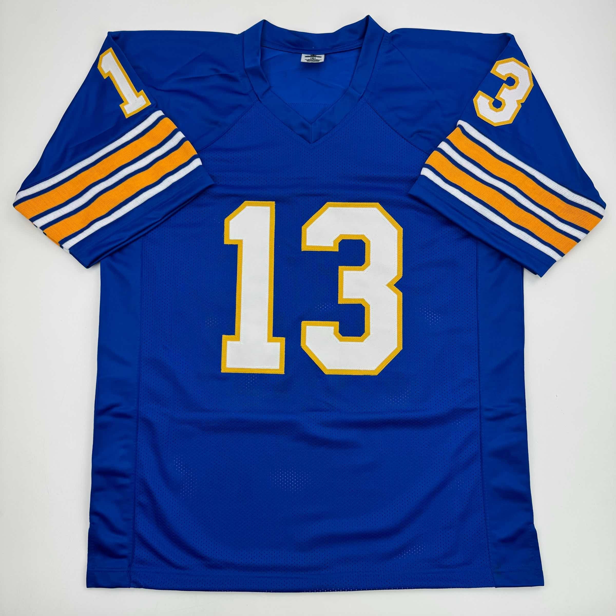 Autographed/Signed Dan Marino Pittsburgh Blue College Football Jersey JSA COA - Image 4