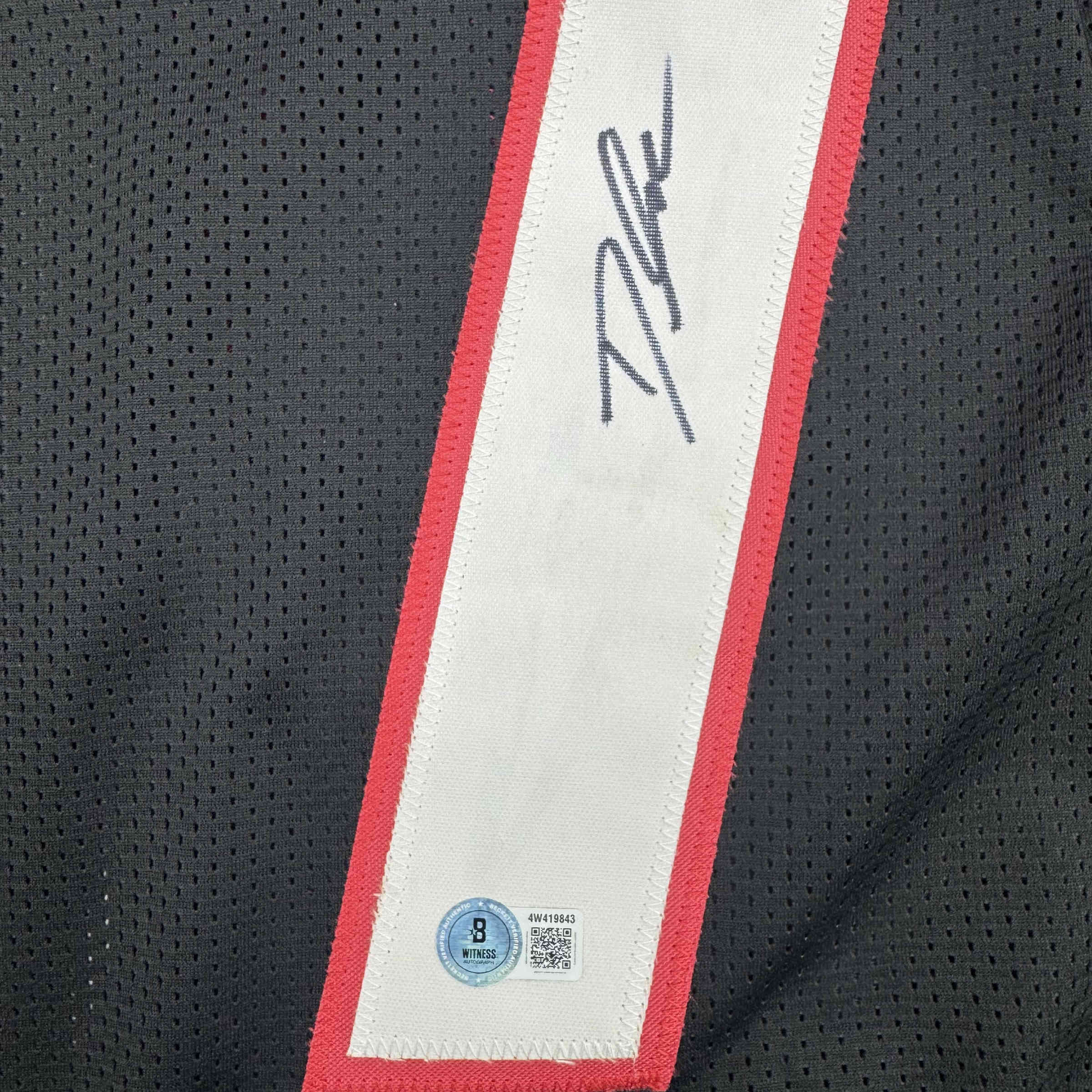 Autographed/Signed D'Andre Swift Georgia Black College Football Jersey Beckett BAS COA - Image 3