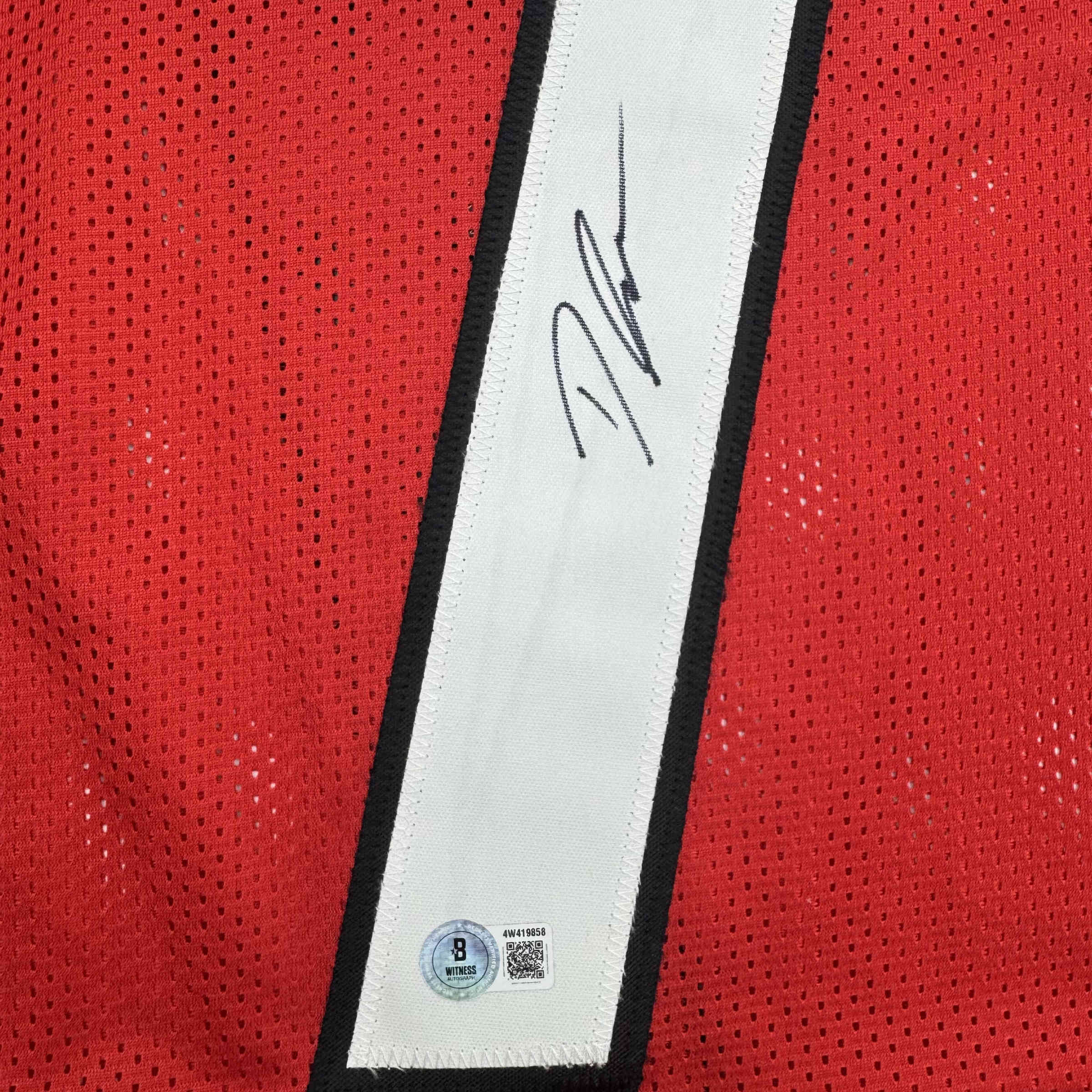 Autographed/Signed D'Andre Swift Georgia Red College Football Jersey Beckett BAS COA - Image 3