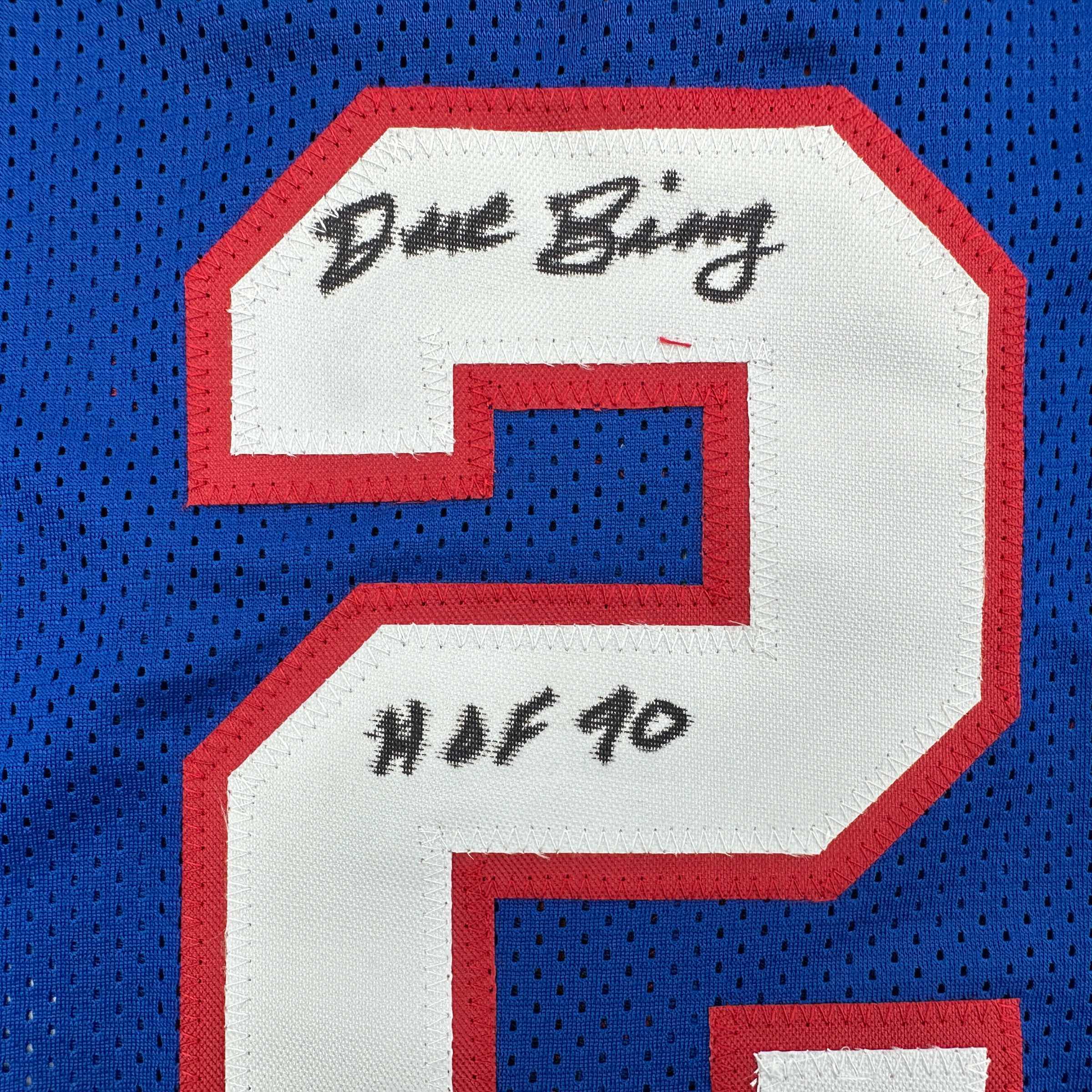 Autographed/Signed Dave Bing HOF 90 Detroit Blue Basketball Jersey Beckett BAS COA - Image 3