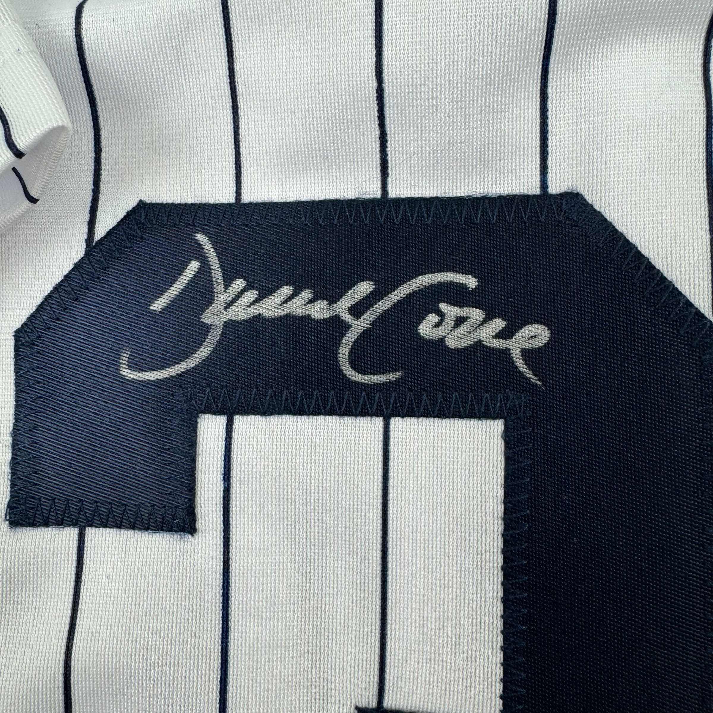 Autographed/Signed David Cone New York Pinstripe Baseball Jersey Beckett BAS COA - Image 3