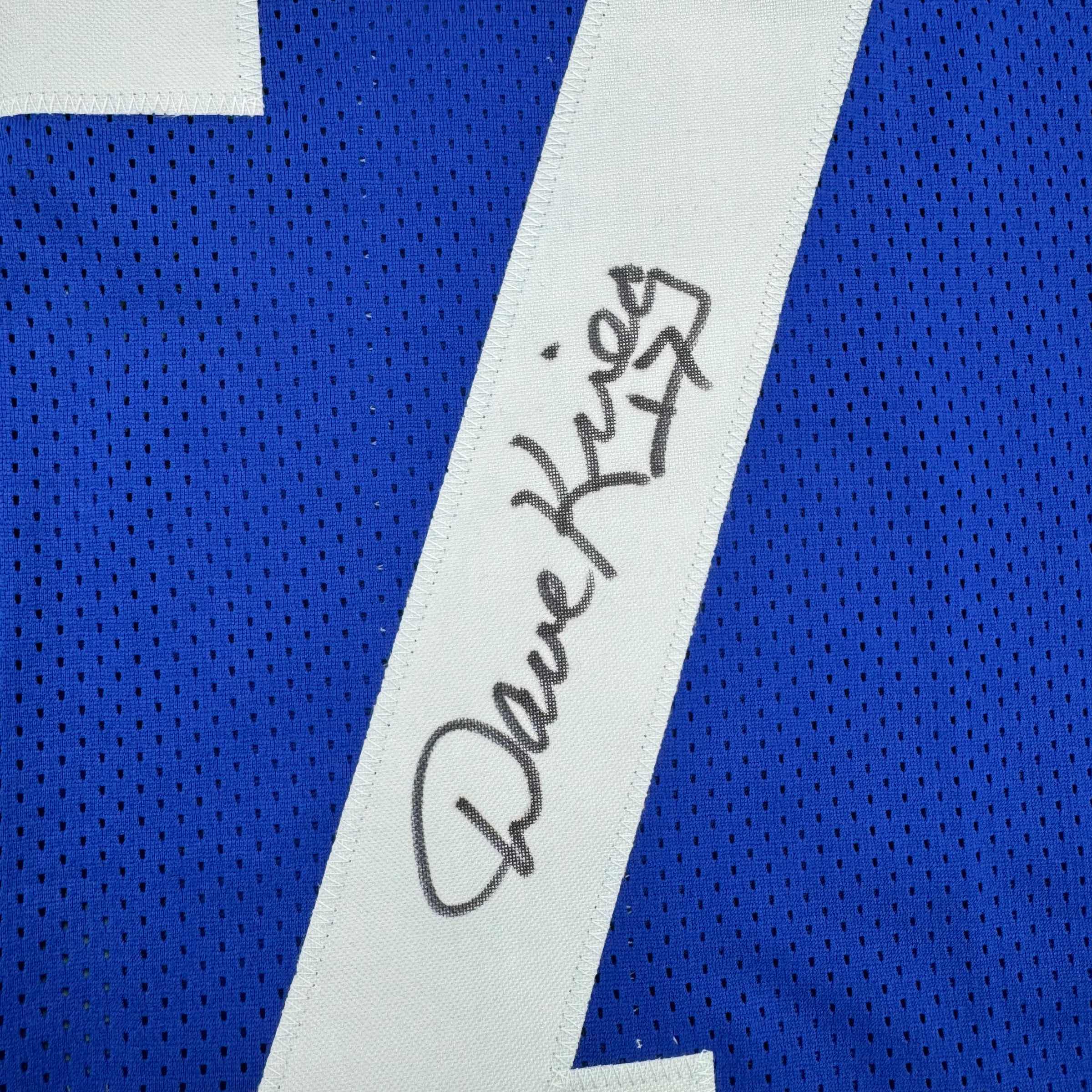 Autographed/Signed David Krieg Seattle Blue Football Jersey JSA COA - Image 3