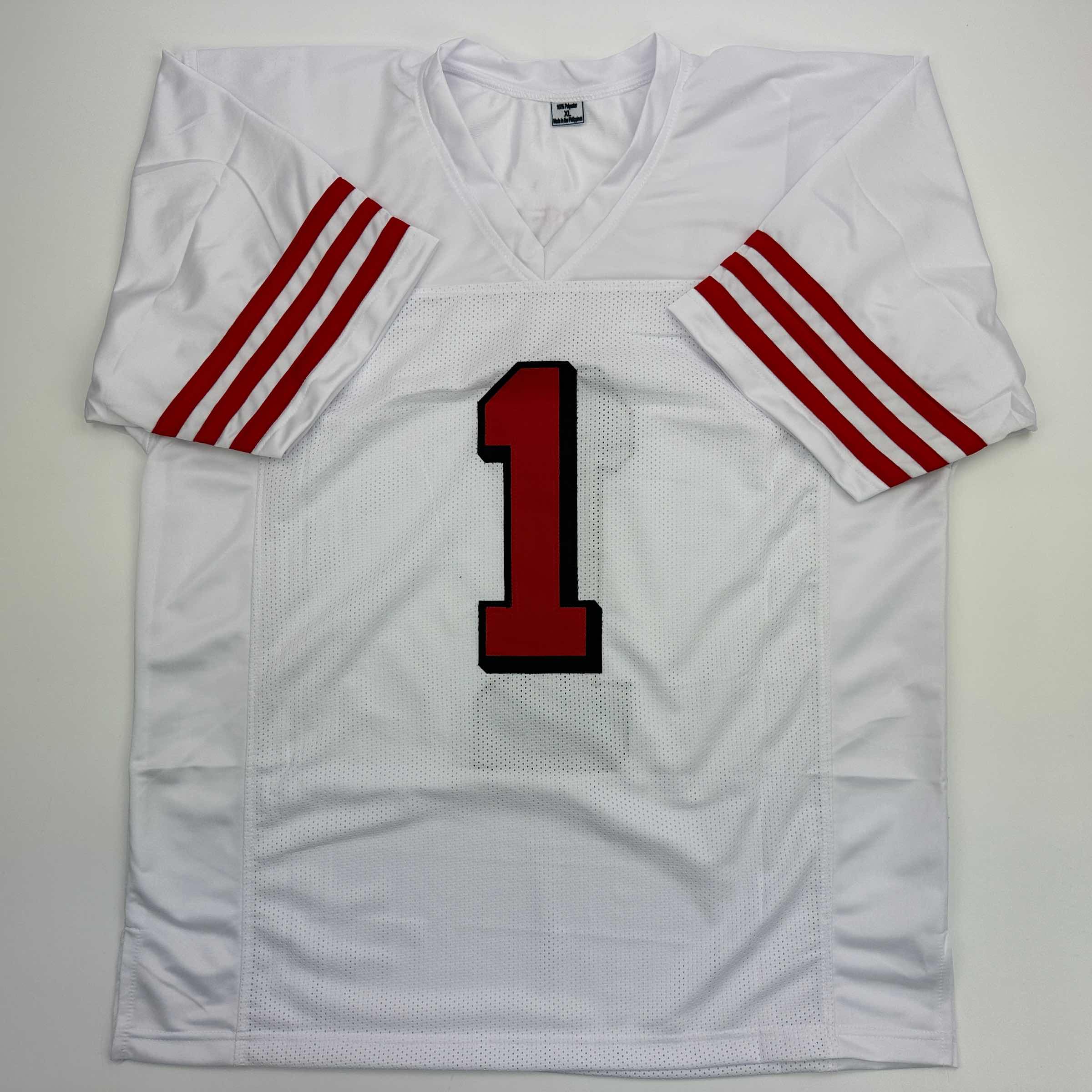 Autographed/Signed Deebo Samuel Sr. #1 San Francisco White Alternate Football Jersey JSA COA - Image 4