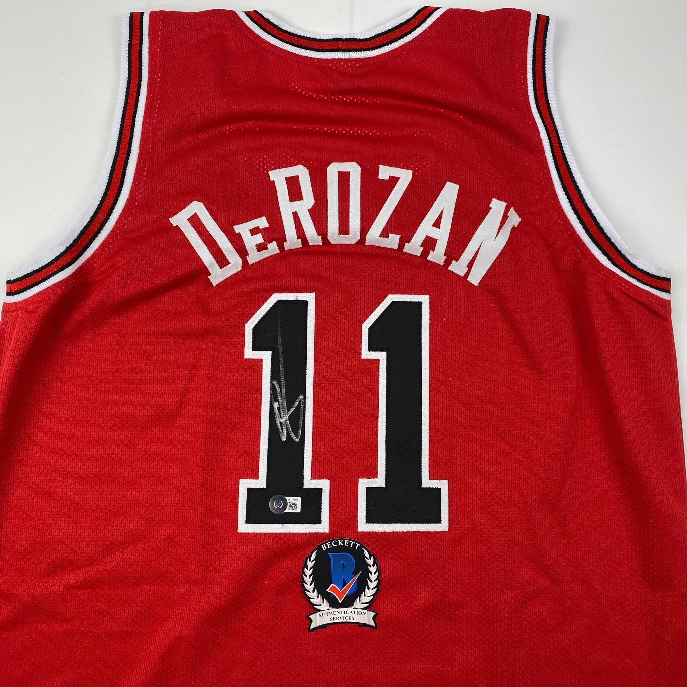 Autographed/Signed DeMar DeRozan Chicago Red Basketball Jersey Beckett BAS COA - Image 2