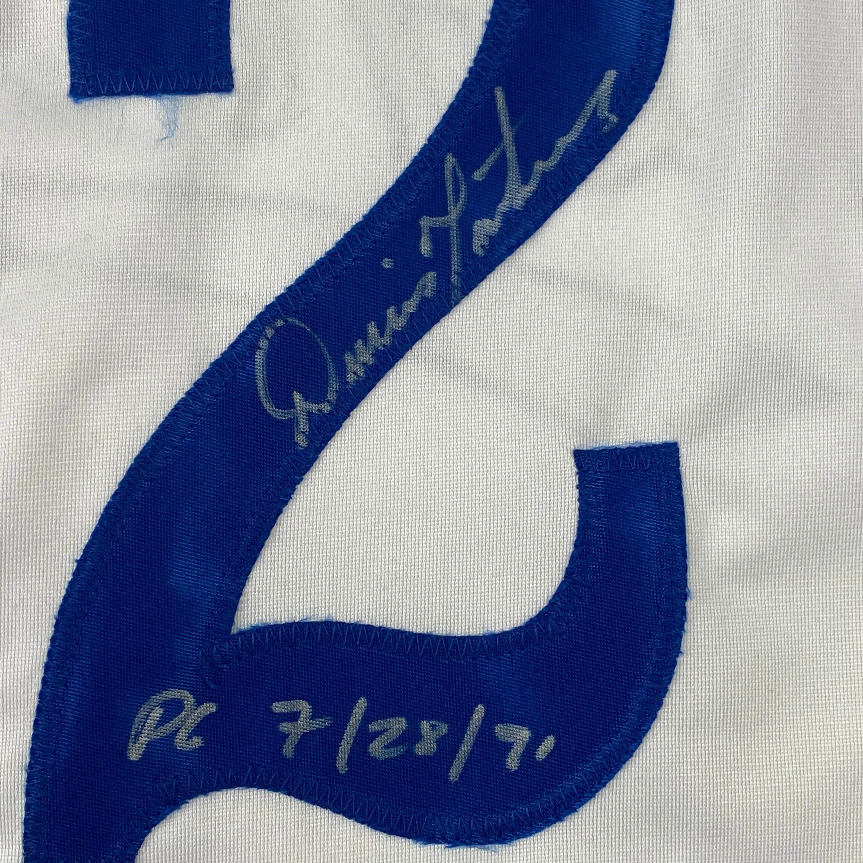 Autographed/Signed Dennis Martinez Montreal White Baseball Jersey JSA COA - Image 3