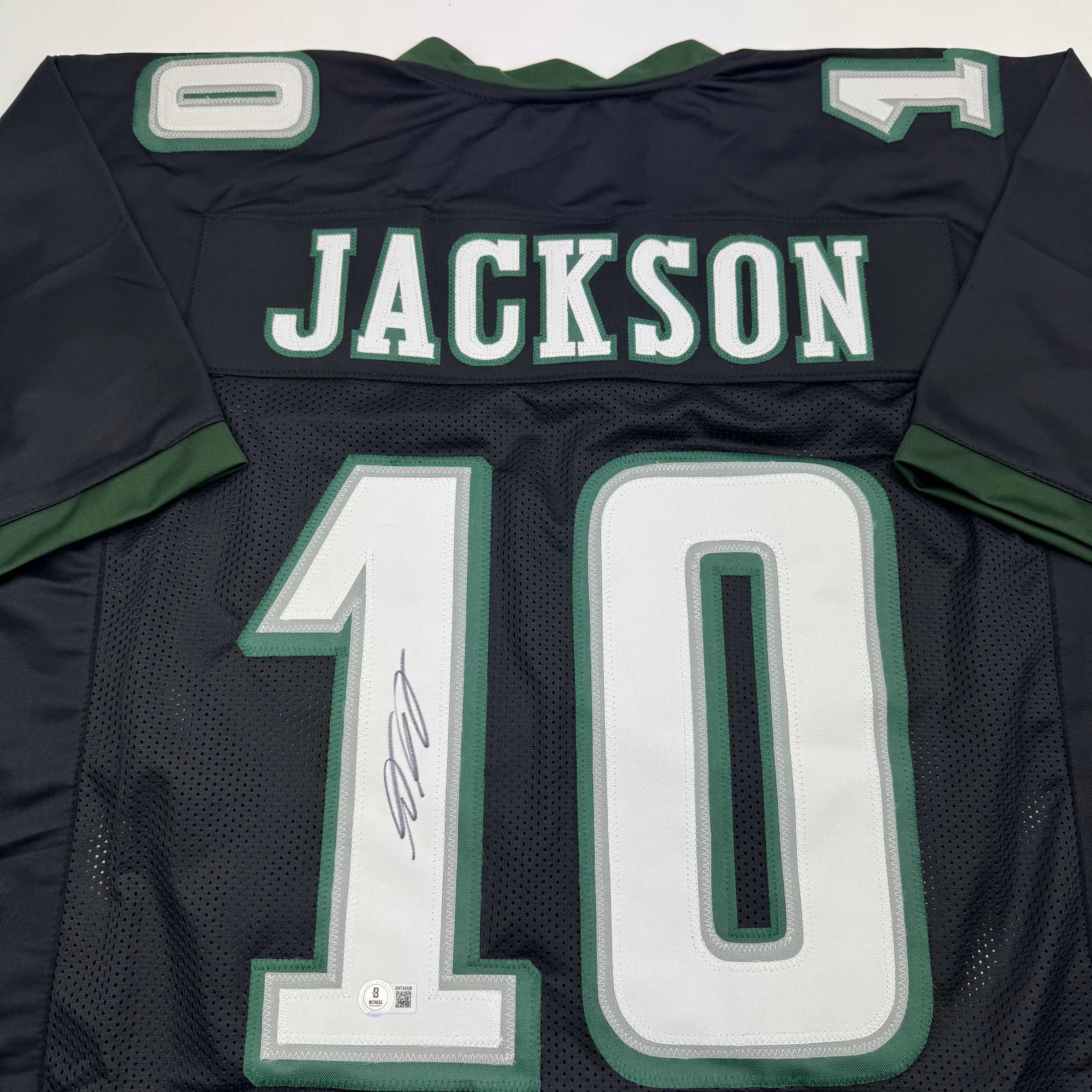 Autographed/Signed DeSean Jackson Philadelphia Black Football Jersey Beckett BAS COA - Image 2