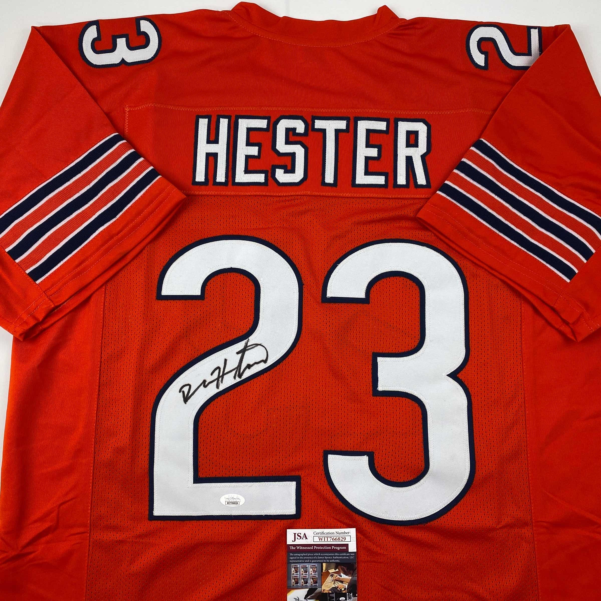 Autographed/Signed Devin Hester Chicago Orange Football Jersey JSA COA - Image 2
