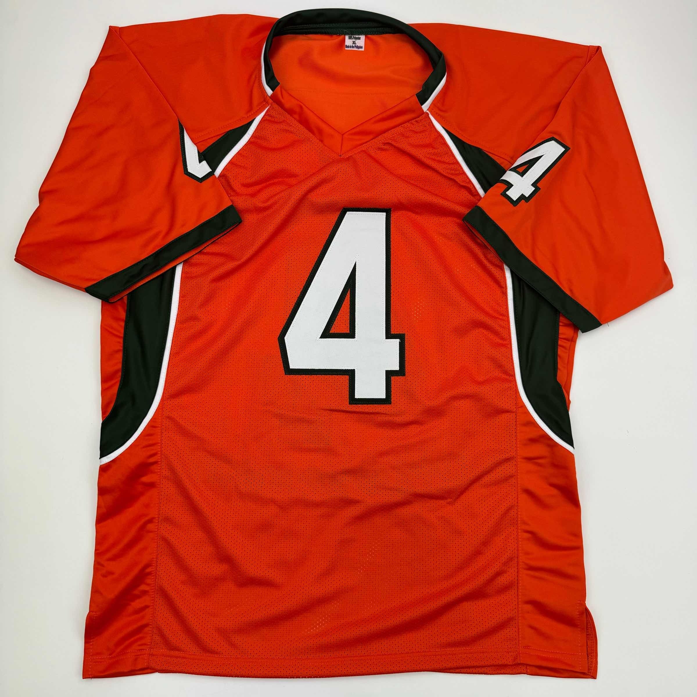 Autographed/Signed Devin Hester Miami Orange College Football Jersey JSA COA - Image 4