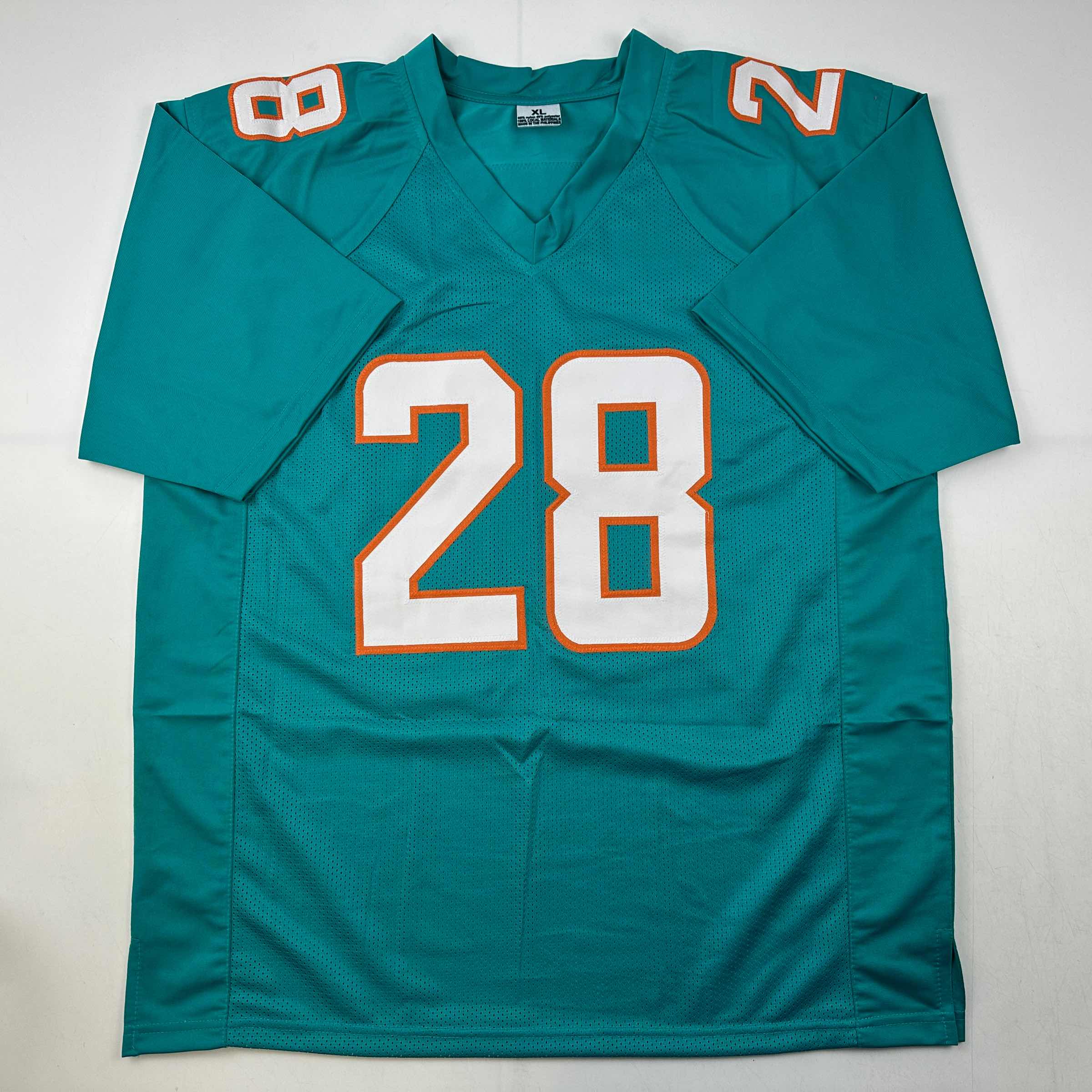 Autographed/Signed De'Von DeVon Achane Miami Teal Football Jersey Beckett BAS COA - Image 4