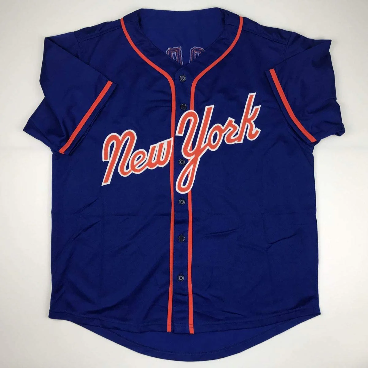 Autographed/Signed Dwight Doc Gooden New York Blue Baseball Jersey JSA COA - Image 4