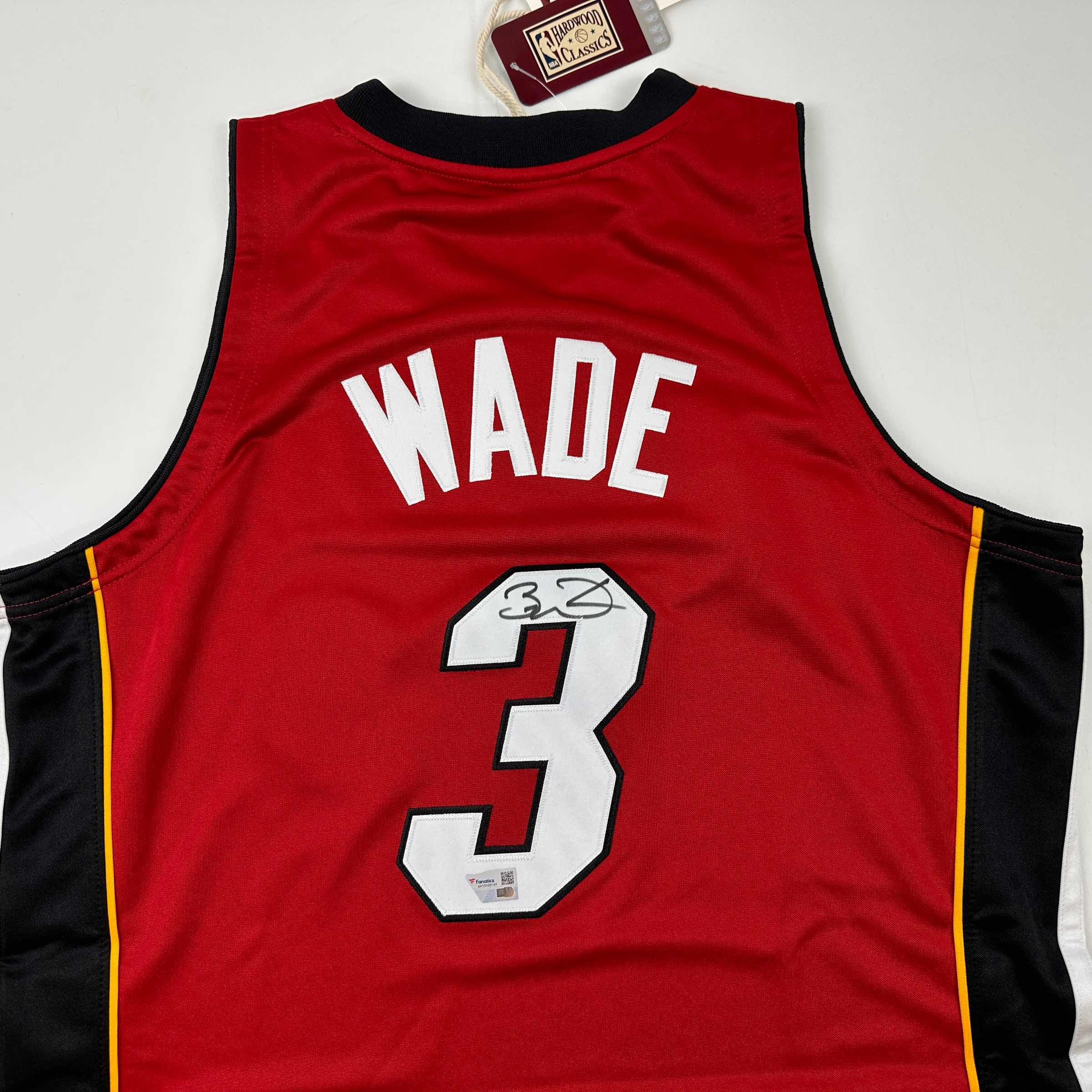 Autographed/Signed Dwyane Wade Miami Heat Red 2005-06 M&N Authentic Basketball Jersey Fanatics COA - Image 2