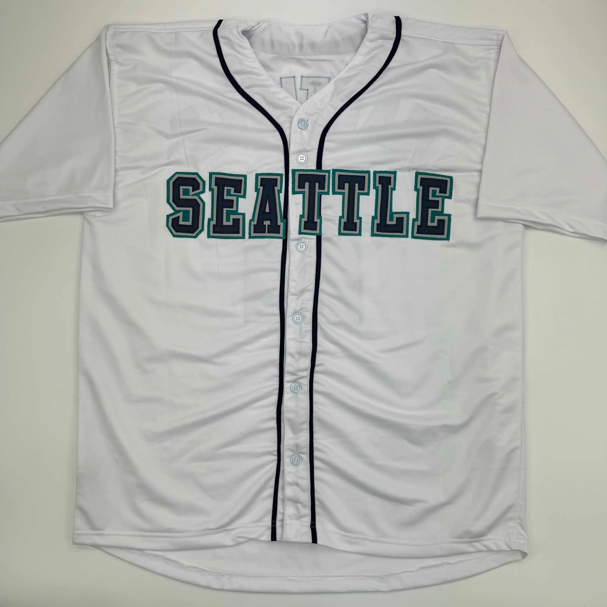 Autographed/Signed Edgar Martinez Seattle White Baseball Jersey JSA COA - Image 4