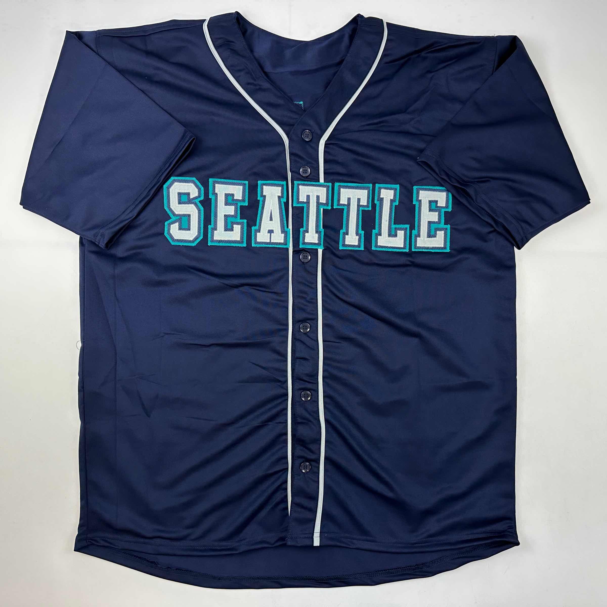 Autographed/Signed Felix Hernandez Seattle Blue Baseball Jersey JSA COA - Image 4