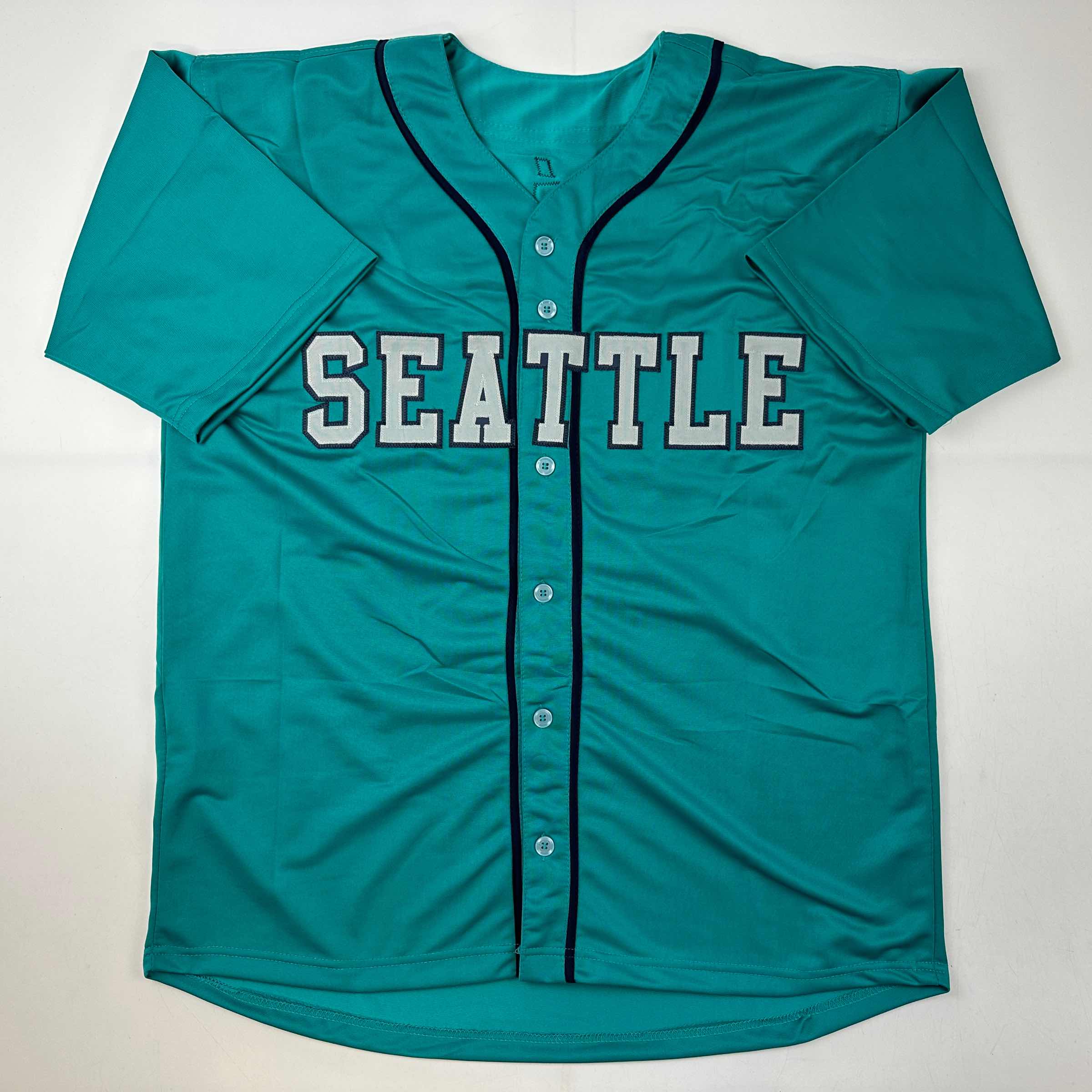 Autographed/Signed Felix Hernandez Seattle Teal Baseball Jersey JSA COA - Image 4