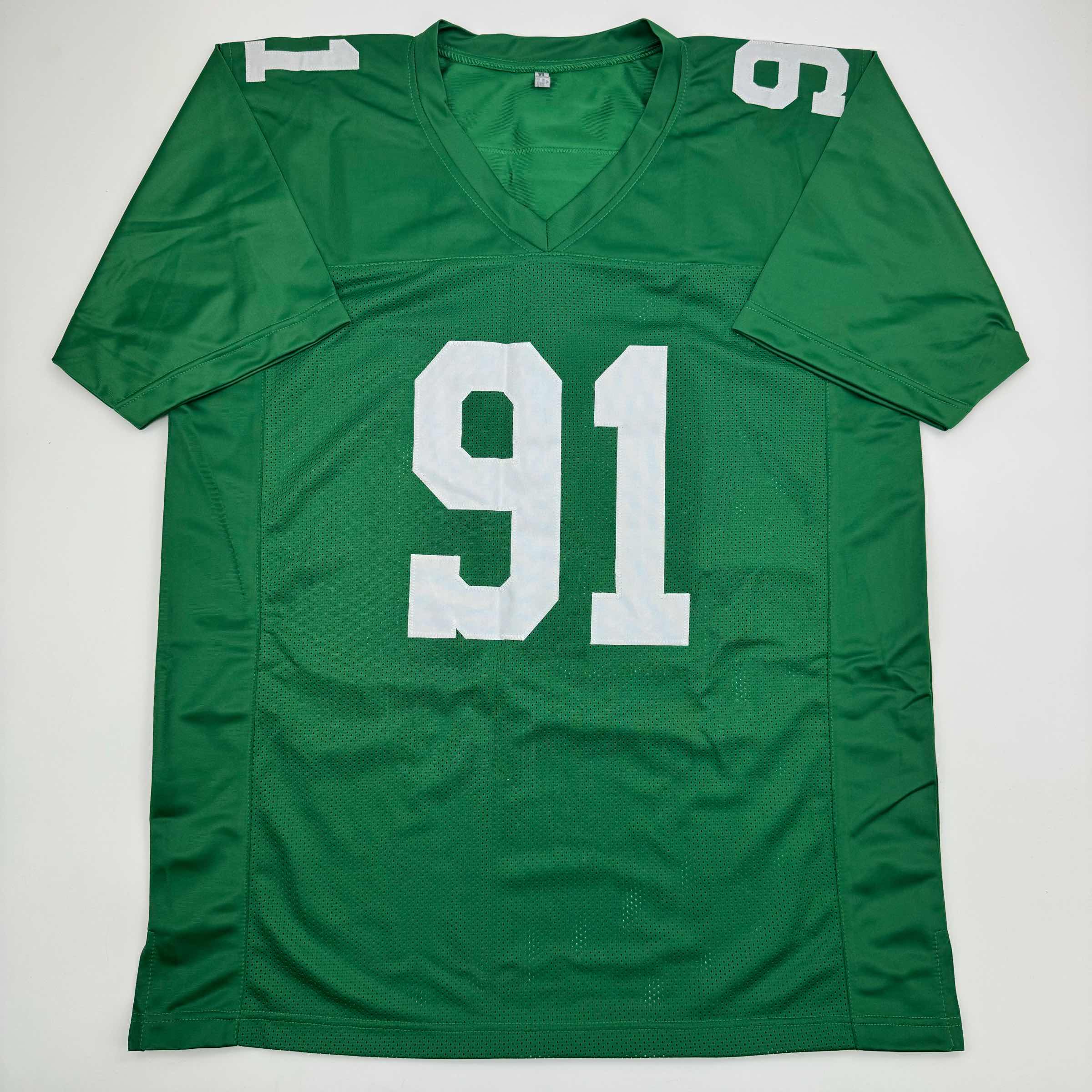 Autographed/Signed Fletcher Cox Philadelphia Kelly Green Football Jersey Beckett BAS COA - Image 4