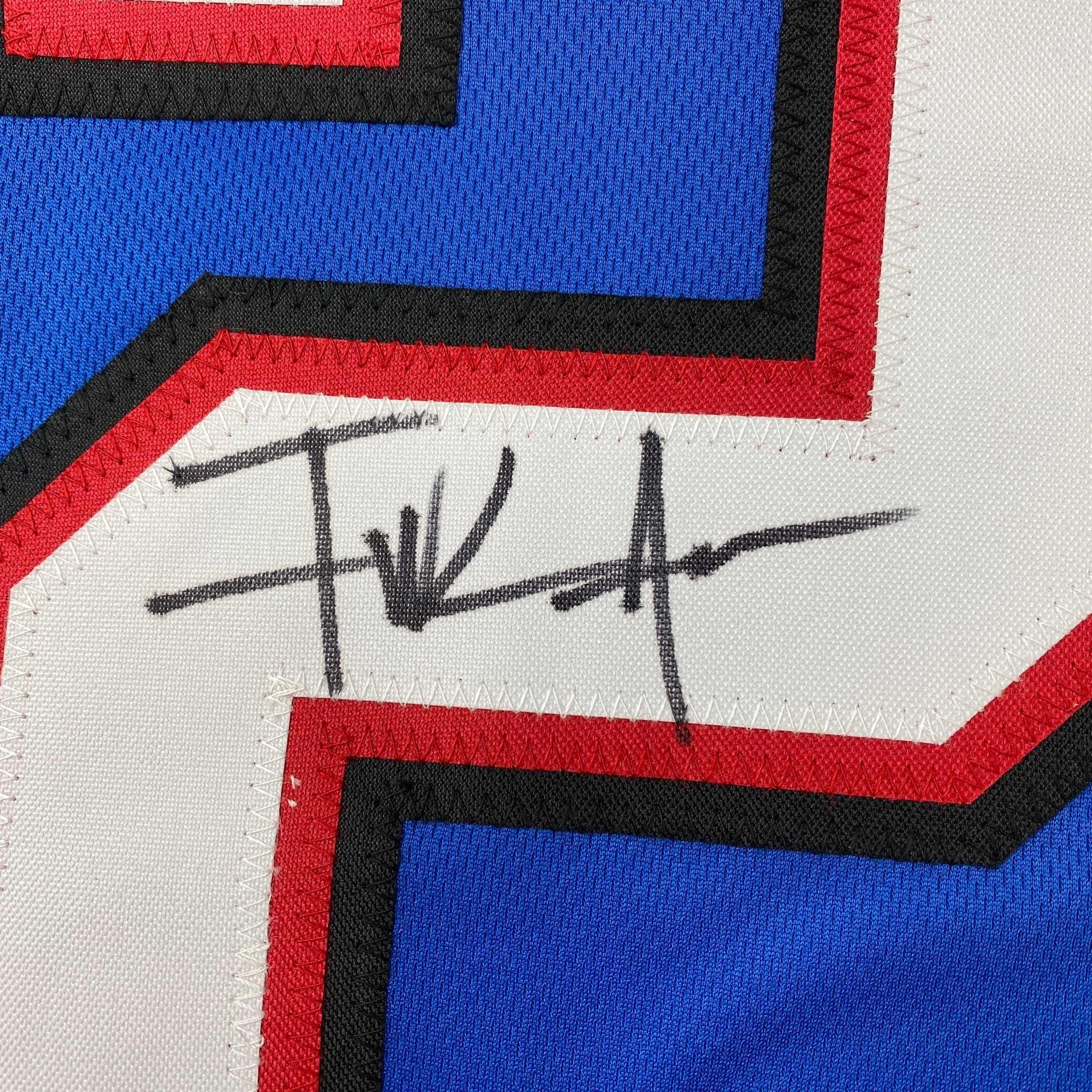 Autographed/Signed Frank Gore Buffalo Blue Football Jersey JSA COA - Image 3
