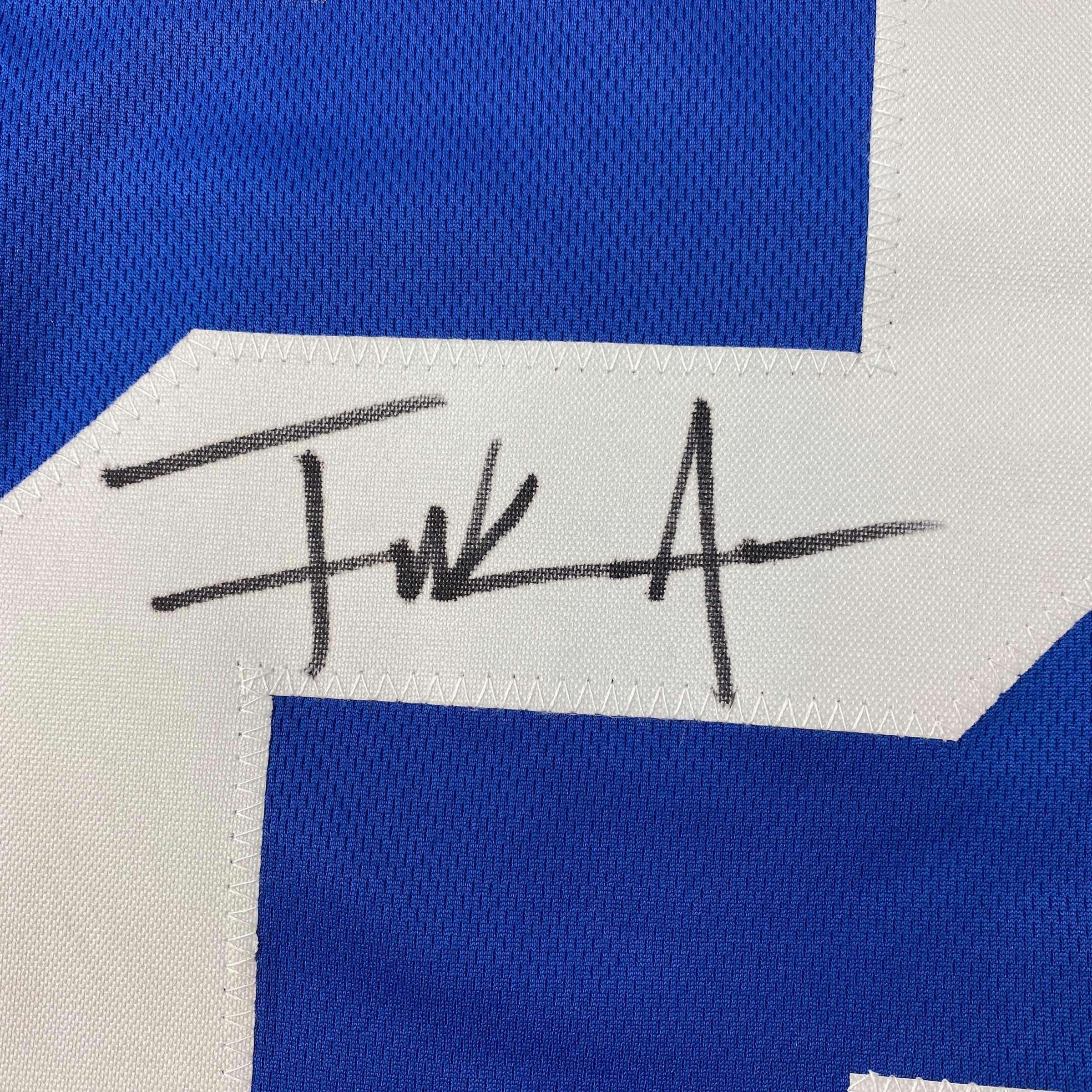 Autographed/Signed Frank Gore Indianapolis Blue Football Jersey JSA COA - Image 3