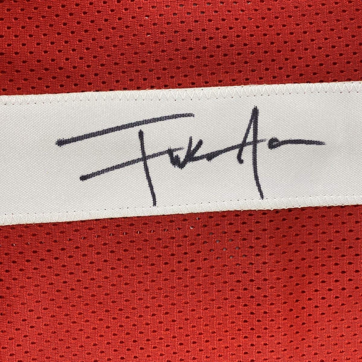 Autographed/Signed Frank Gore San Francisco Red Football Jersey JSA COA - Image 3