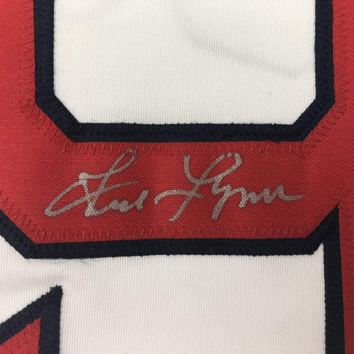 Autographed/Signed Fred Lynn Boston White Baseball Jersey JSA COA - Image 3