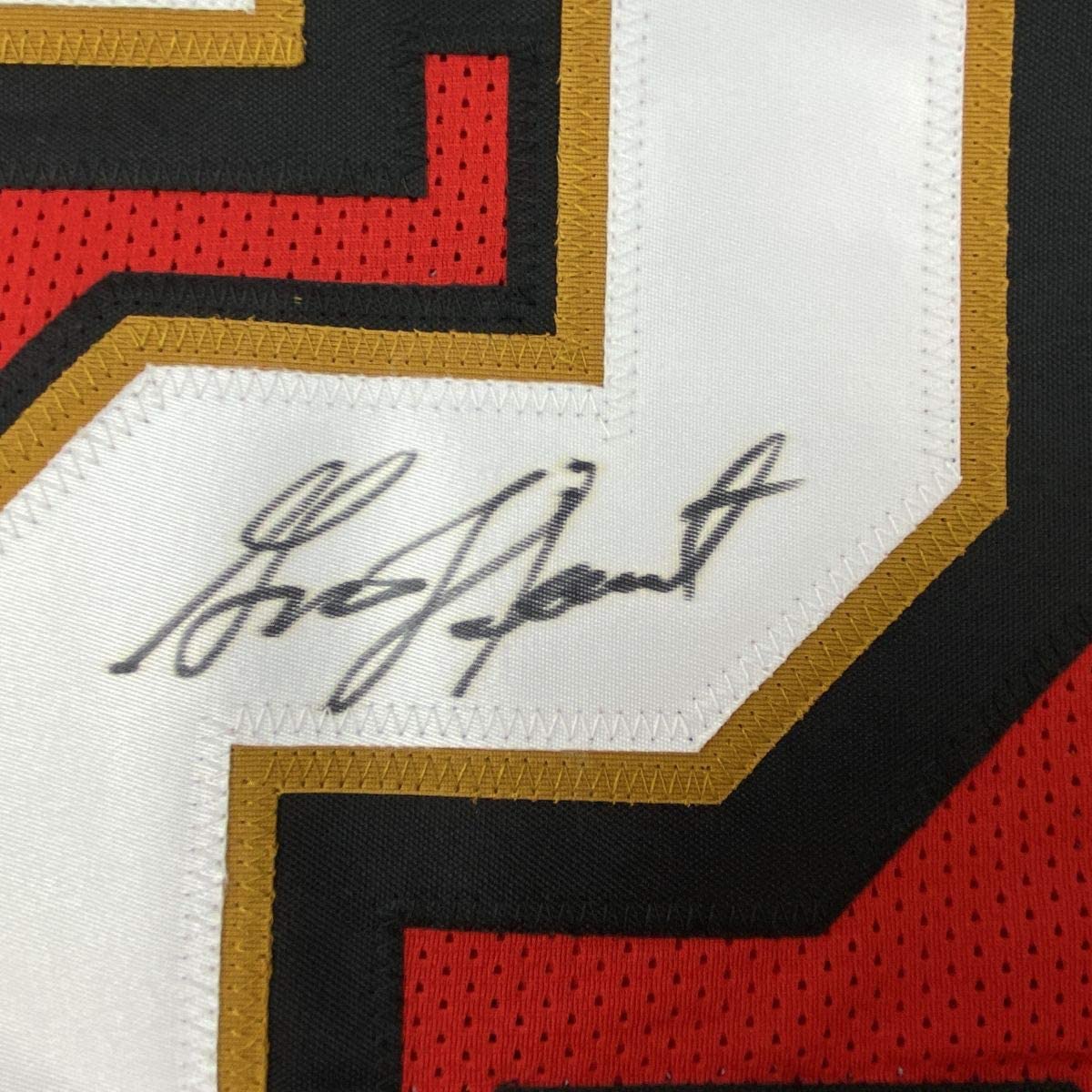 Autographed/Signed Garrison Hearst San Francisco Red Football Jersey JSA COA - Image 3