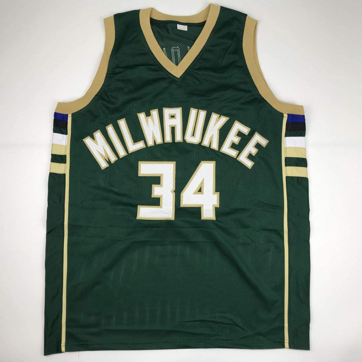 Autographed/Signed Giannis Antetokounmpo Milwaukee Green Custom Basketball Jersey JSA COA - Image 4