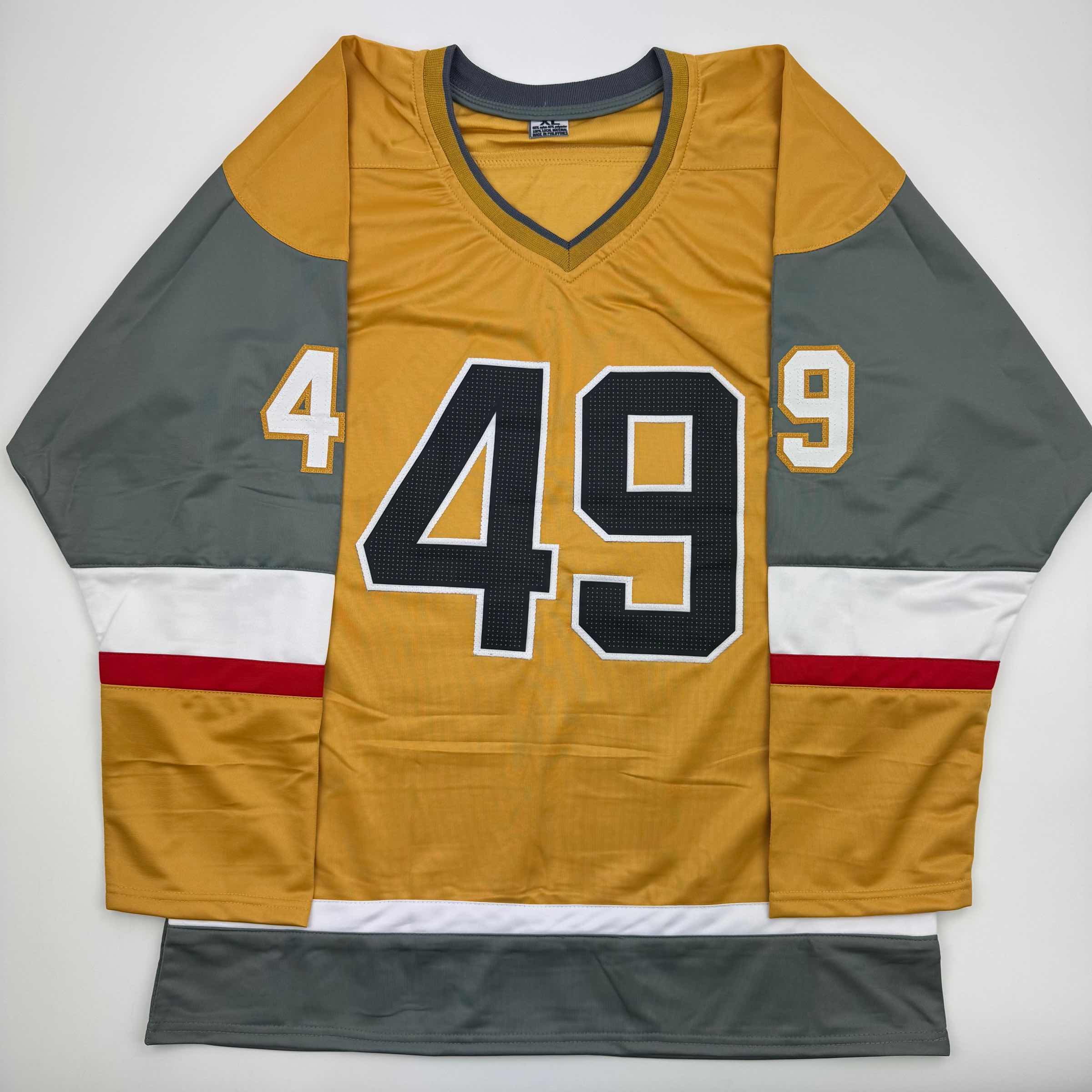 Autographed/Signed Ivan Barbashev Las Vegas Gold Hockey Jersey Beckett BAS COA - Image 4