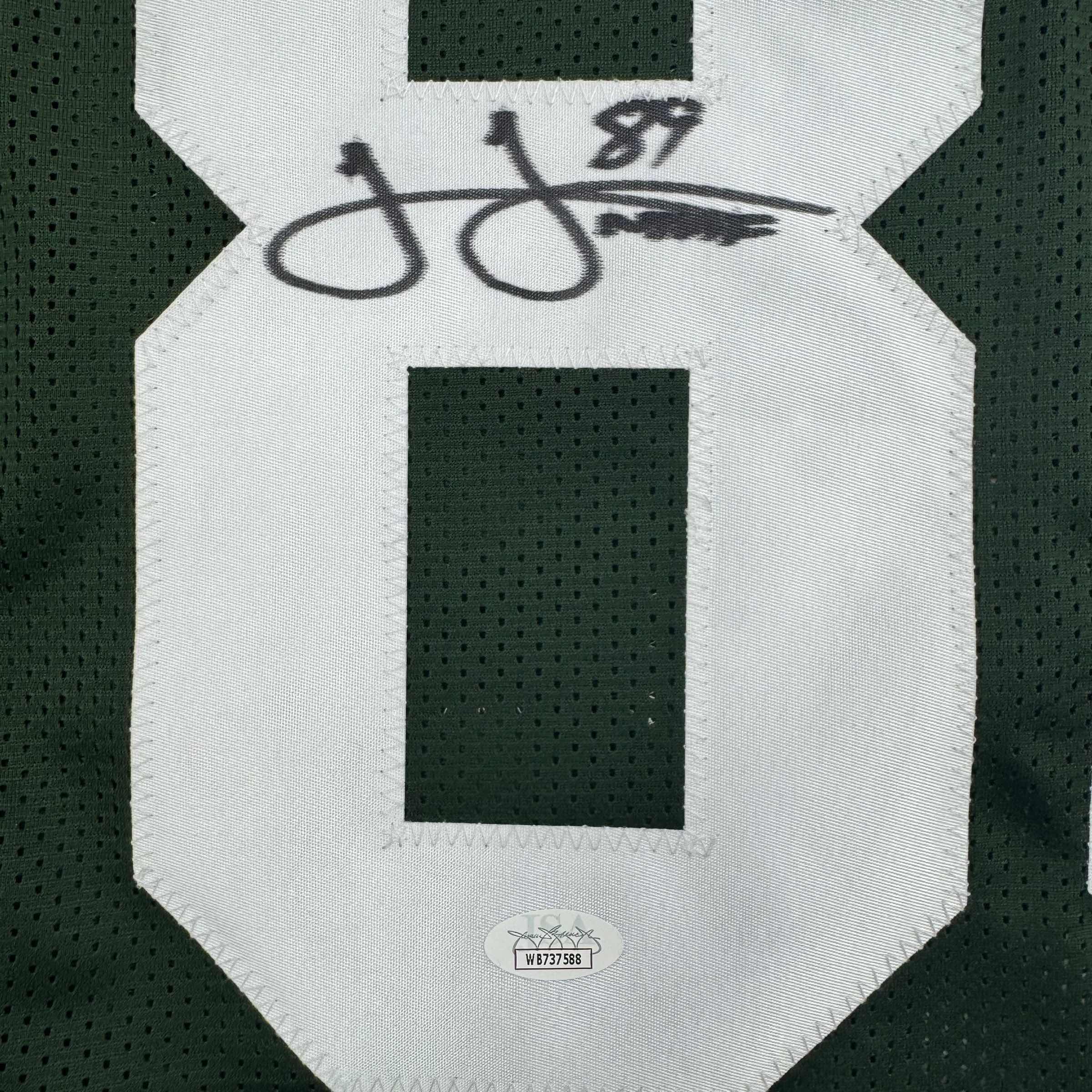 Autographed/Signed James Jones Green Bay Green Football Jersey JSA COA - Image 3