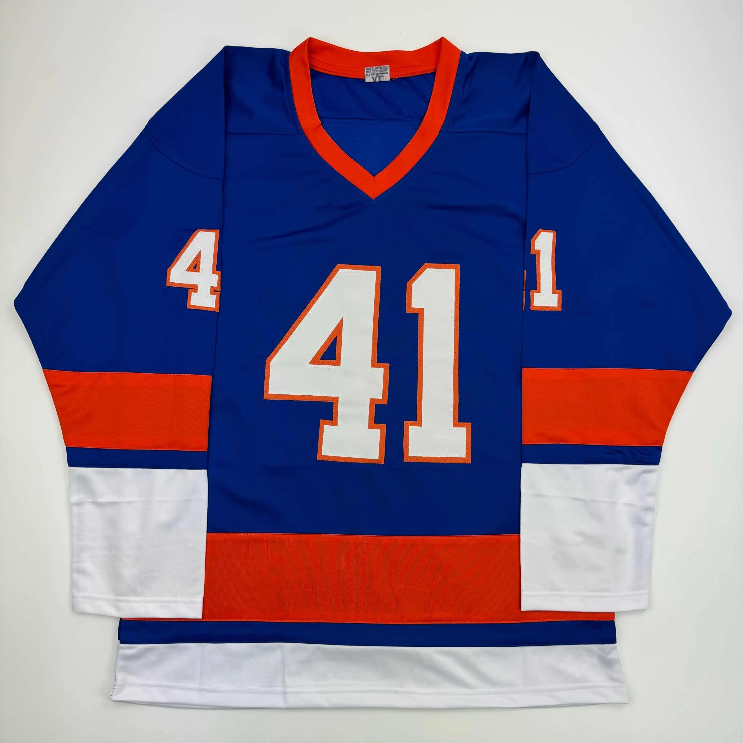 Autographed/Signed Jaroslav Halak New York Blue Hockey Jersey JSA COA - Image 4
