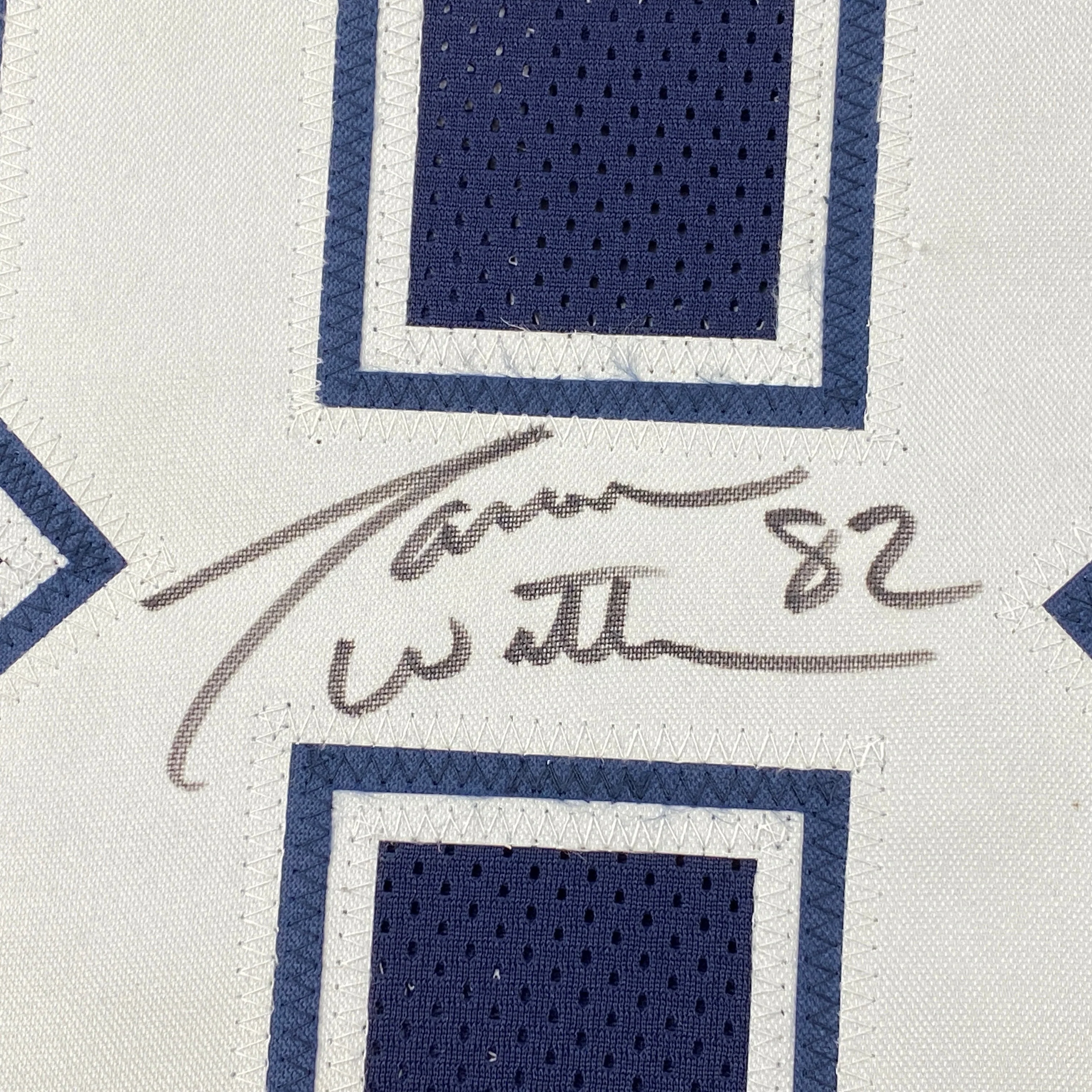 Autographed/Signed Jason Witten Dallas Dark Blue Football Jersey Beckett BAS COA - Image 3