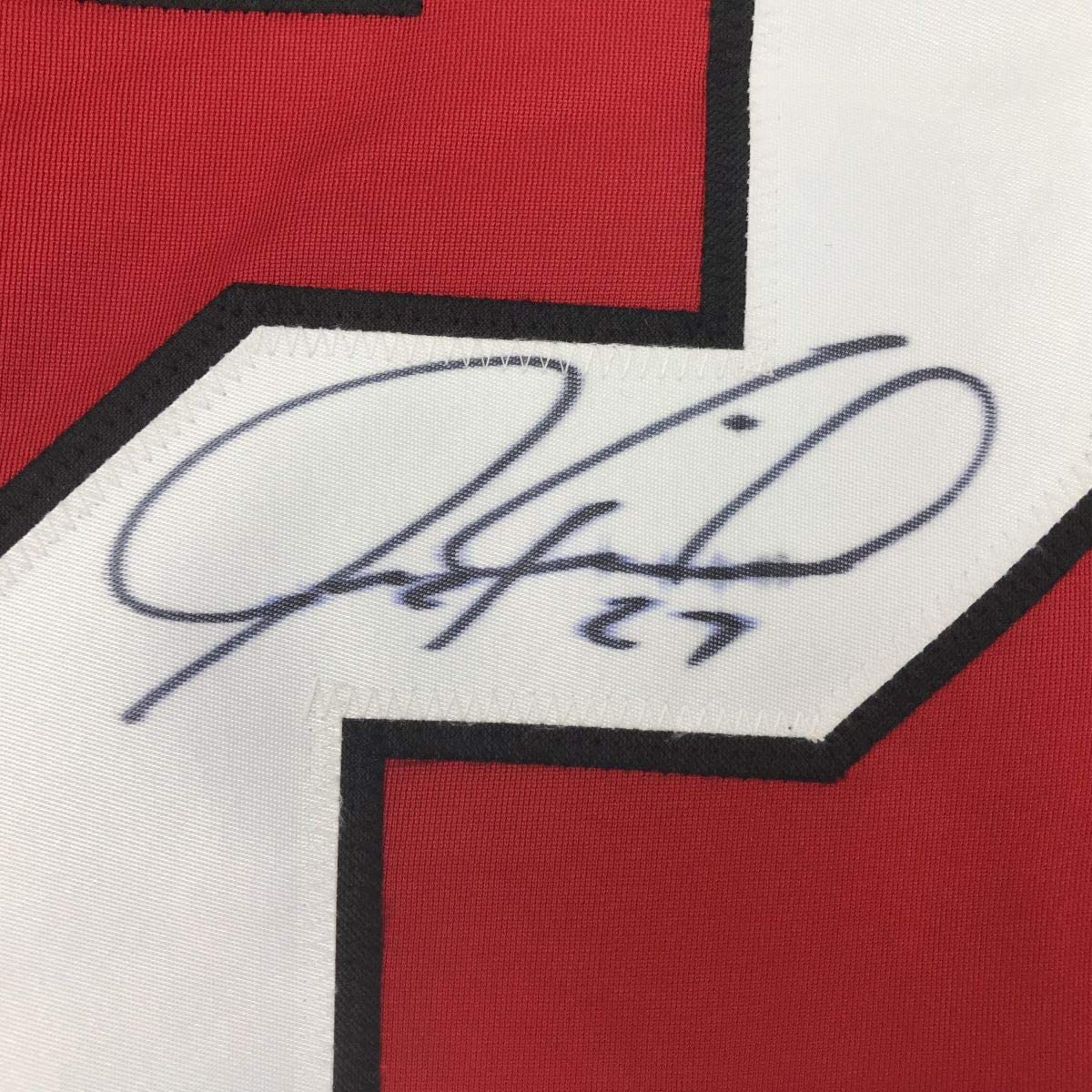 Autographed/Signed Jeremy Roenick Chicago Red Hockey Jersey JSA COA - Image 3
