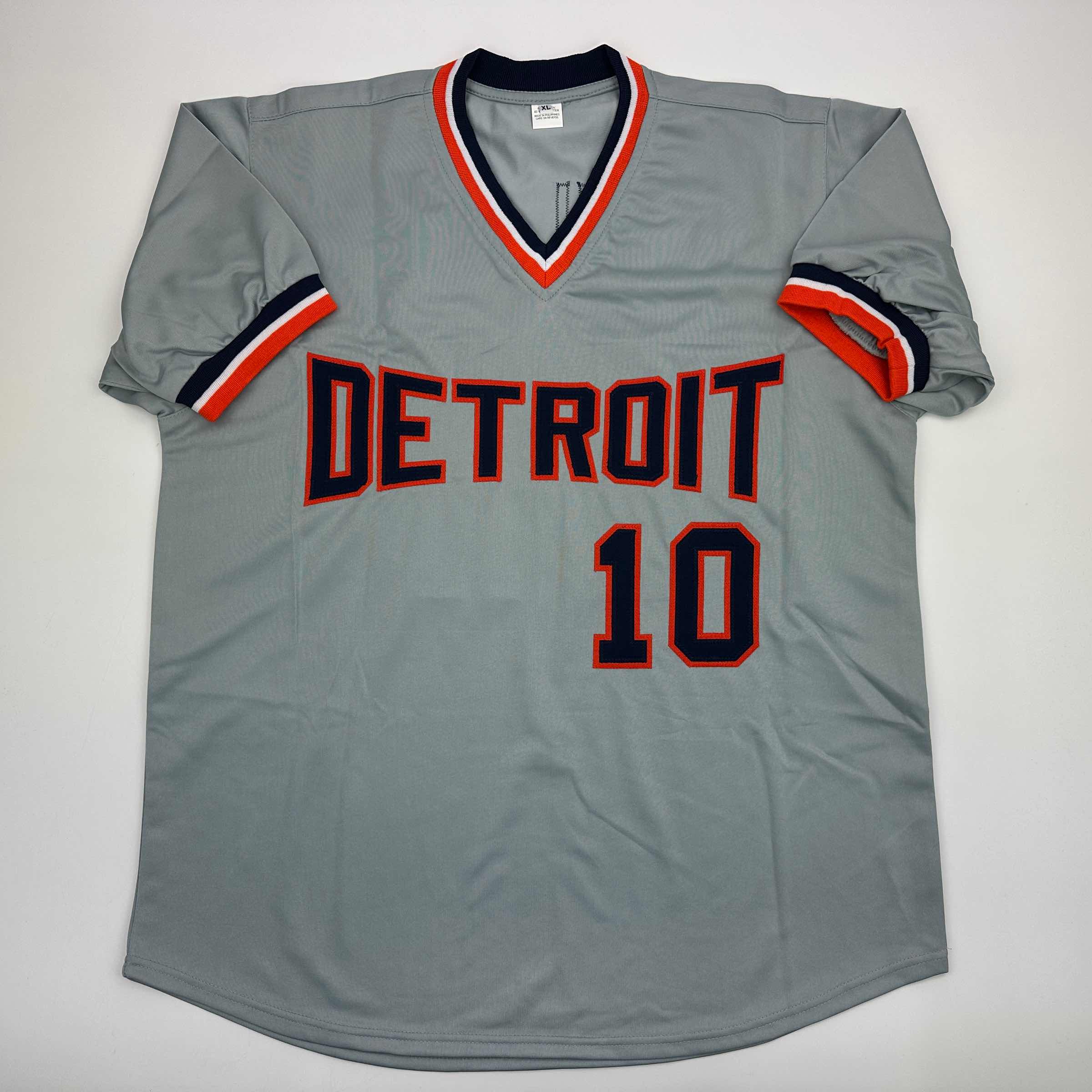 Autographed/Signed Jim Leyland Detroit Grey Baseball Jersey JSA COA - Image 4