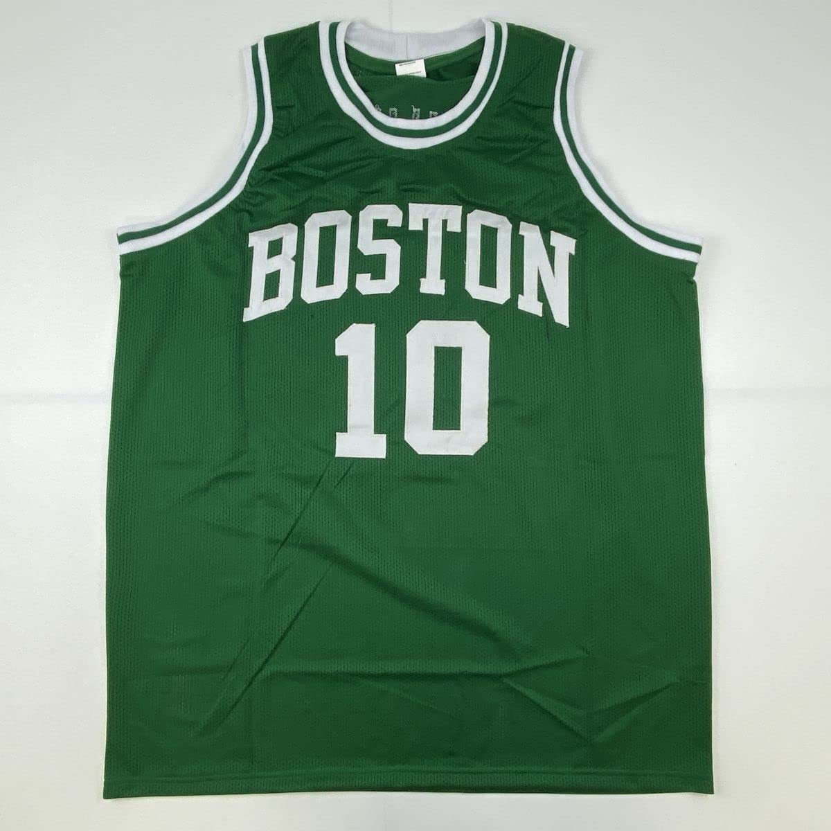 Autographed/Signed Jo Jo JoJo White Boston Green Basketball Jersey JSA COA - Image 4