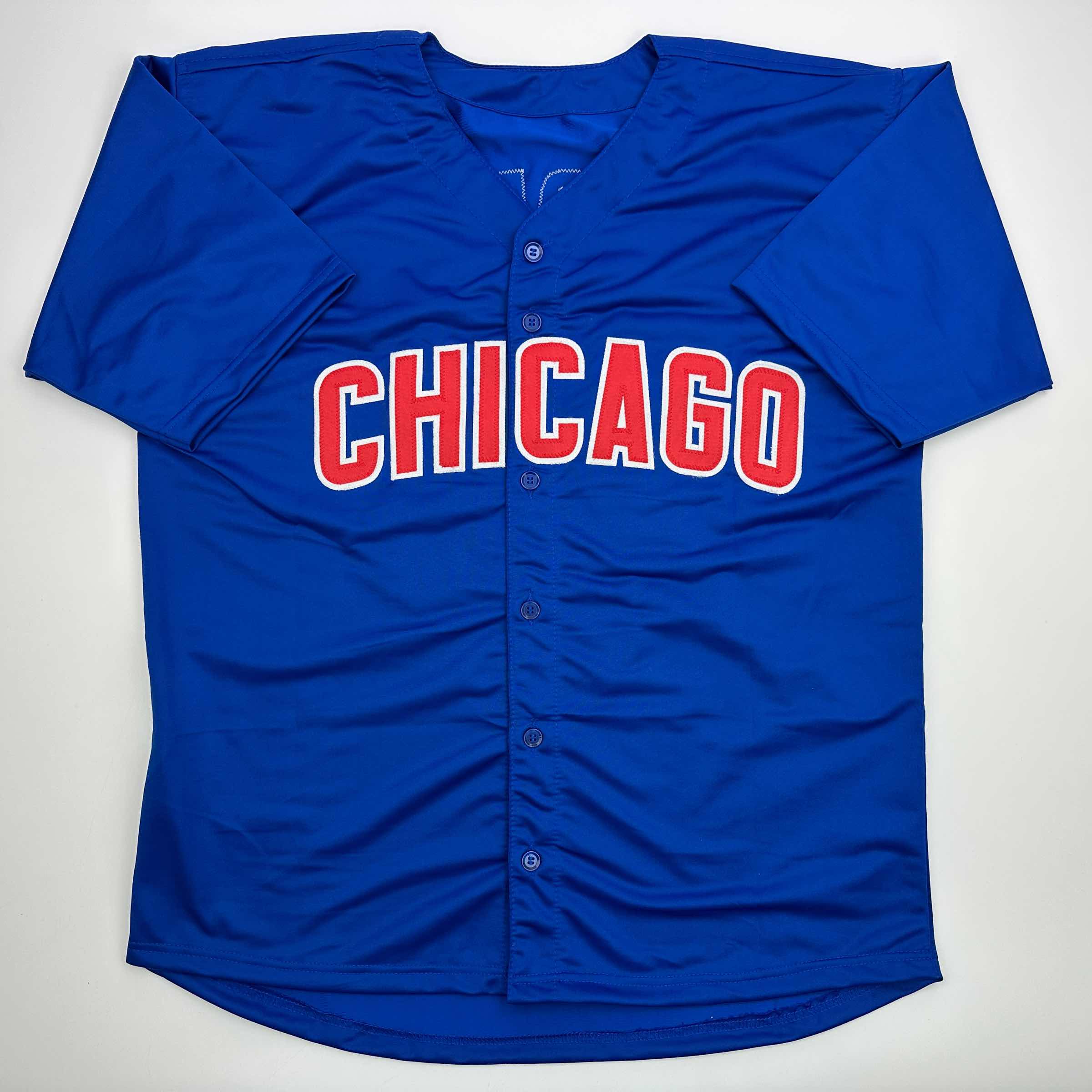 Autographed/Signed Joe Maddon Chicago Blue Baseball Jersey JSA COA - Image 4