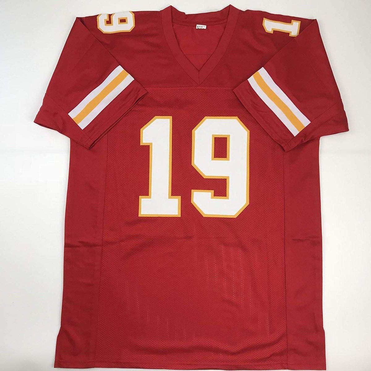 Autographed/Signed Joe Montana Kansas City Red Football Jersey JSA COA - Image 4