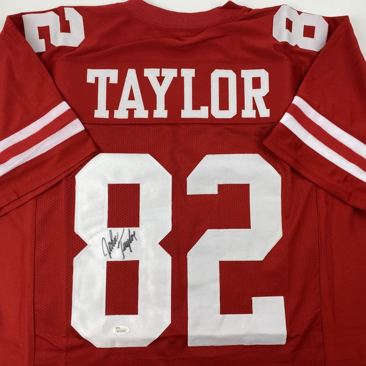 Autographed/Signed John Taylor San Francisco Red Football Jersey JSA COA - Image 2